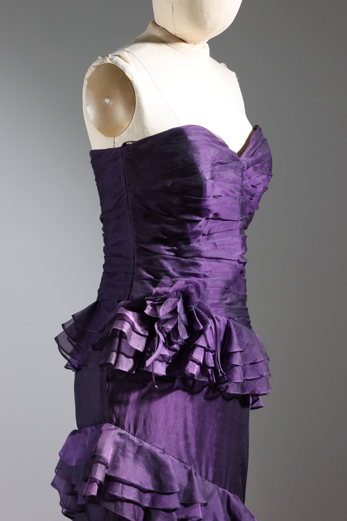 Eavis & Brown Assymetrical Dress - Black Currant