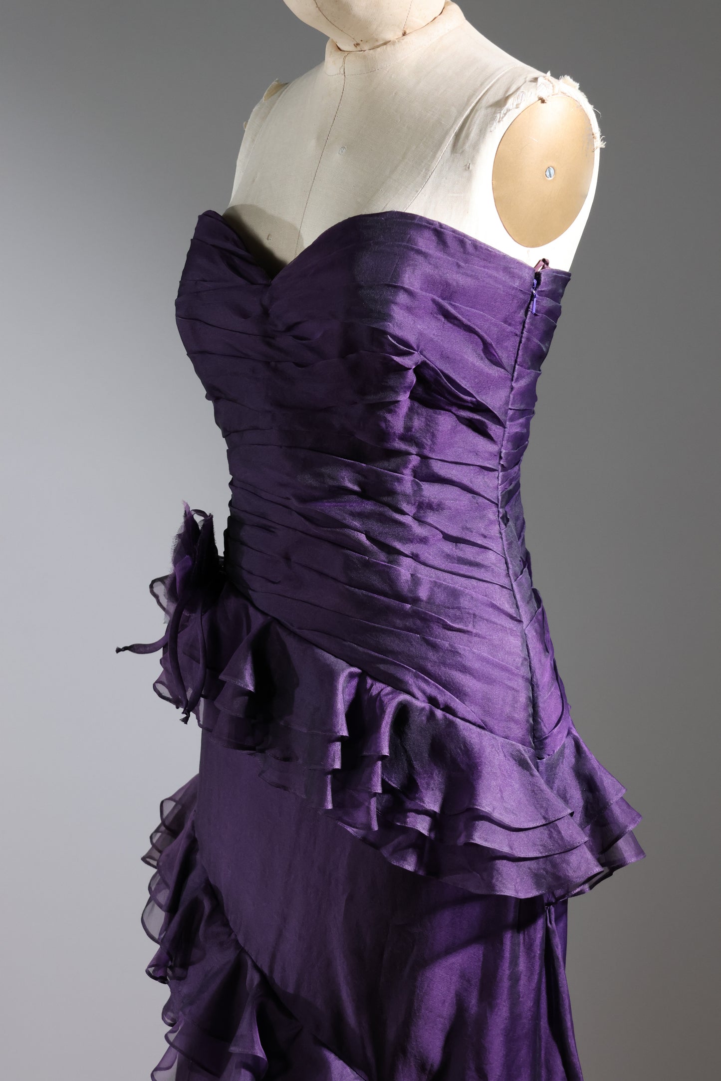 Eavis & Brown Assymetrical Dress - Black Currant