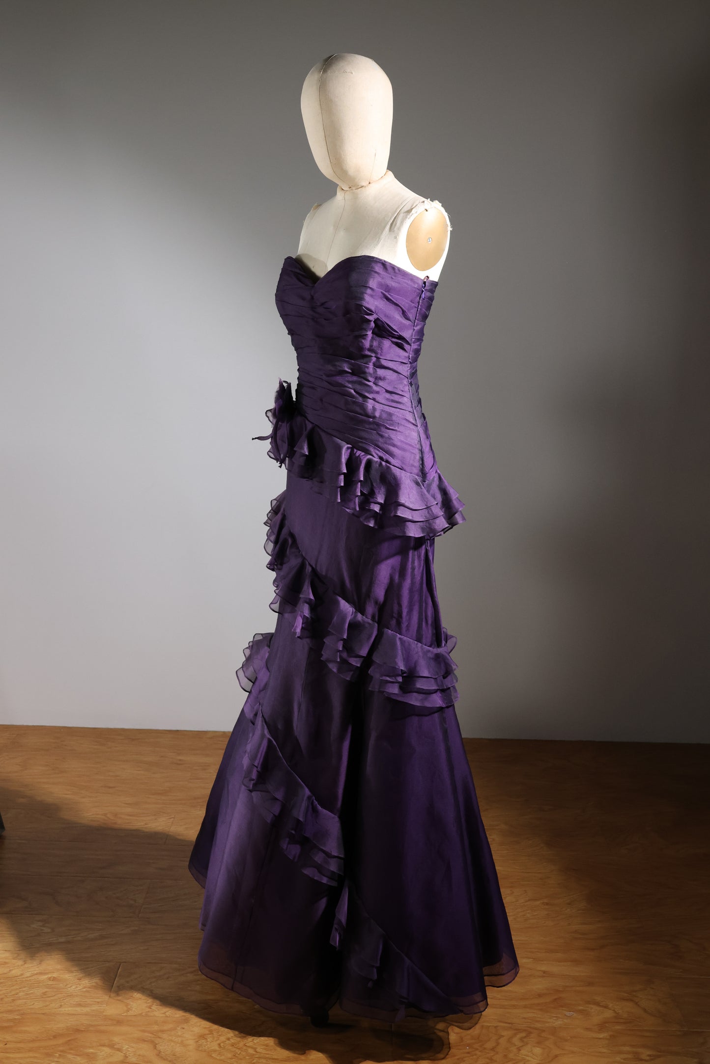 Eavis & Brown Assymetrical Dress - Black Currant