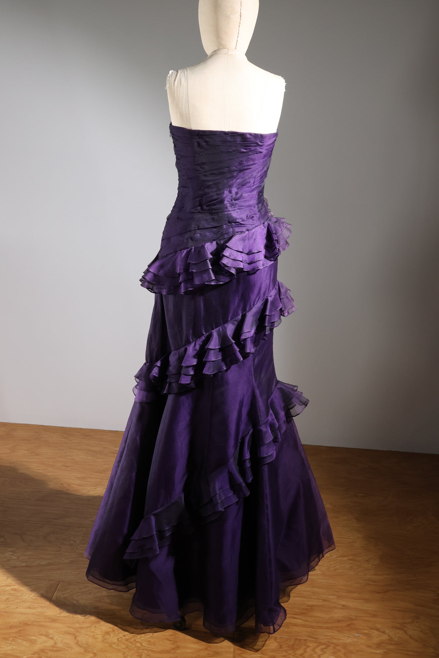 Eavis & Brown Assymetrical Dress - Black Currant