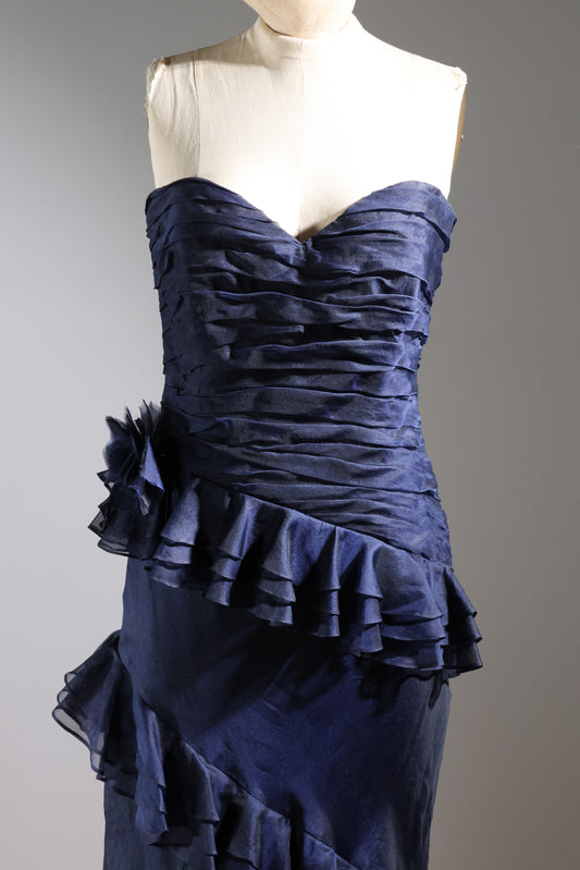Eavis & Brown Assymetrical Dress - Navy