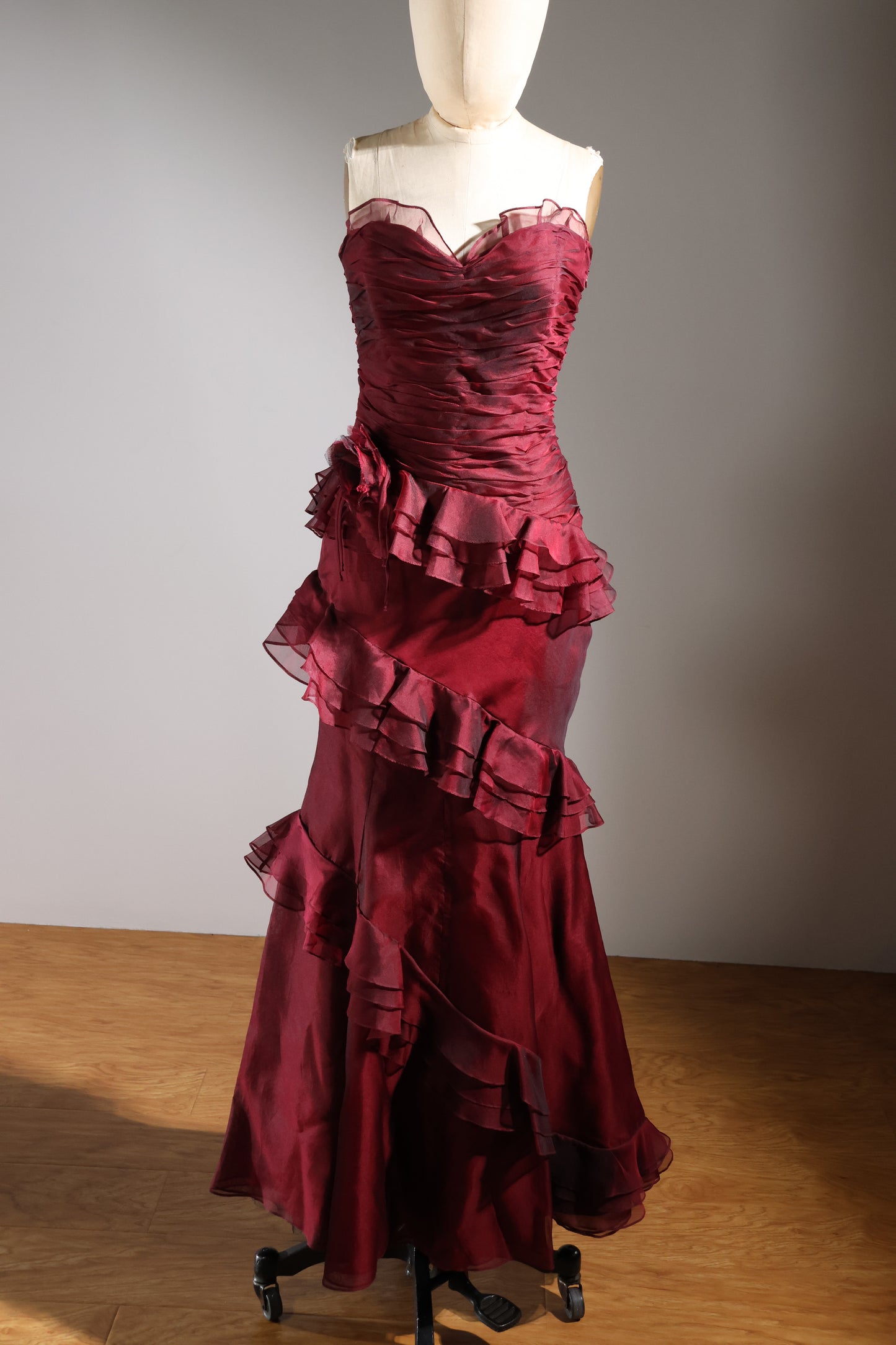 Eavis & Brown Assymetrical Dress - Burgundy