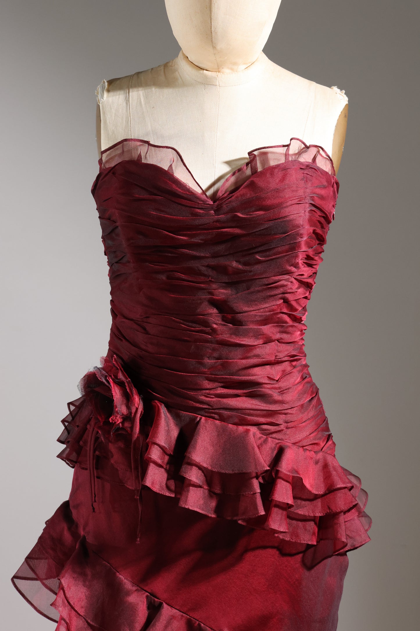 Eavis & Brown Assymetrical Dress - Burgundy