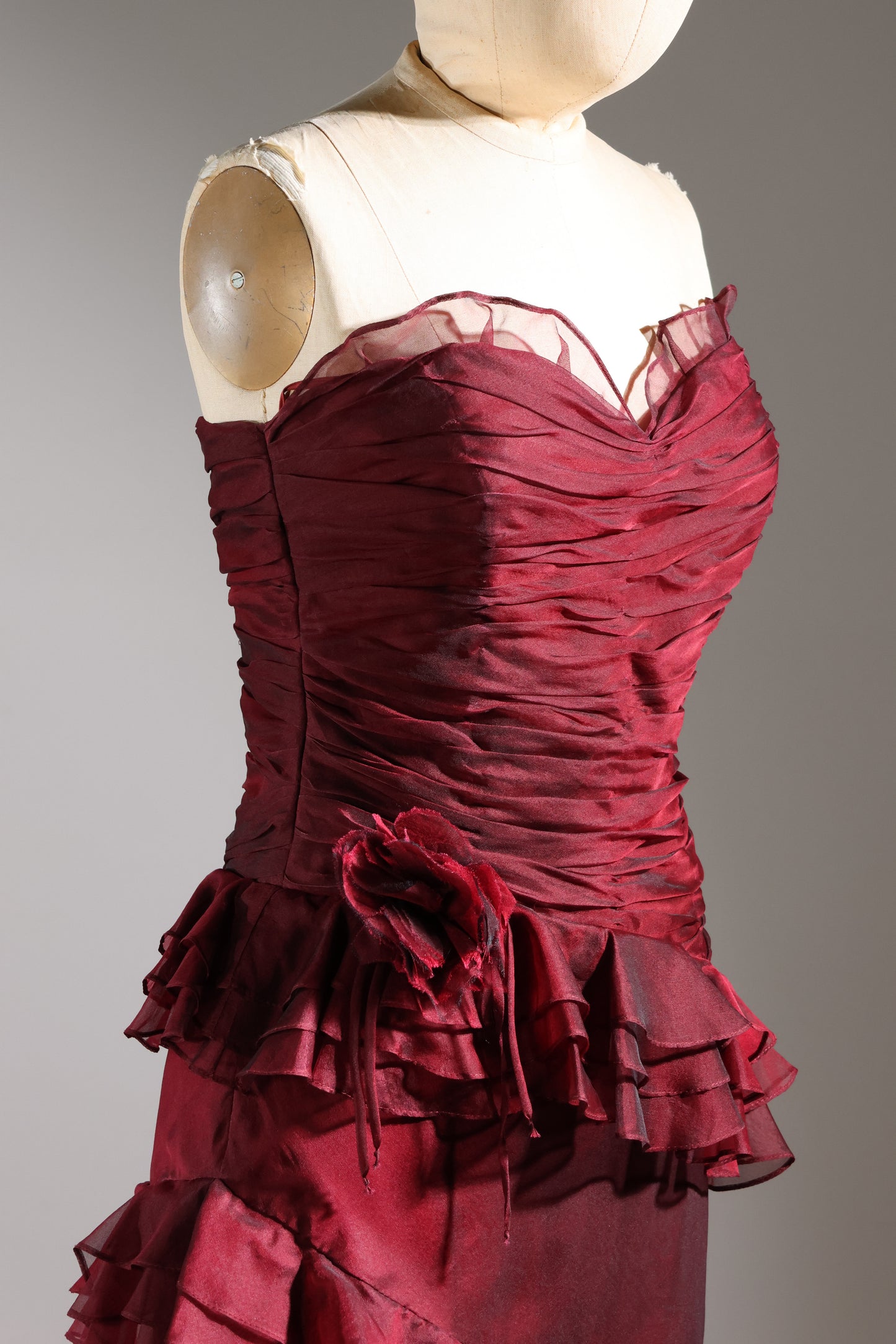 Eavis & Brown Assymetrical Dress - Burgundy