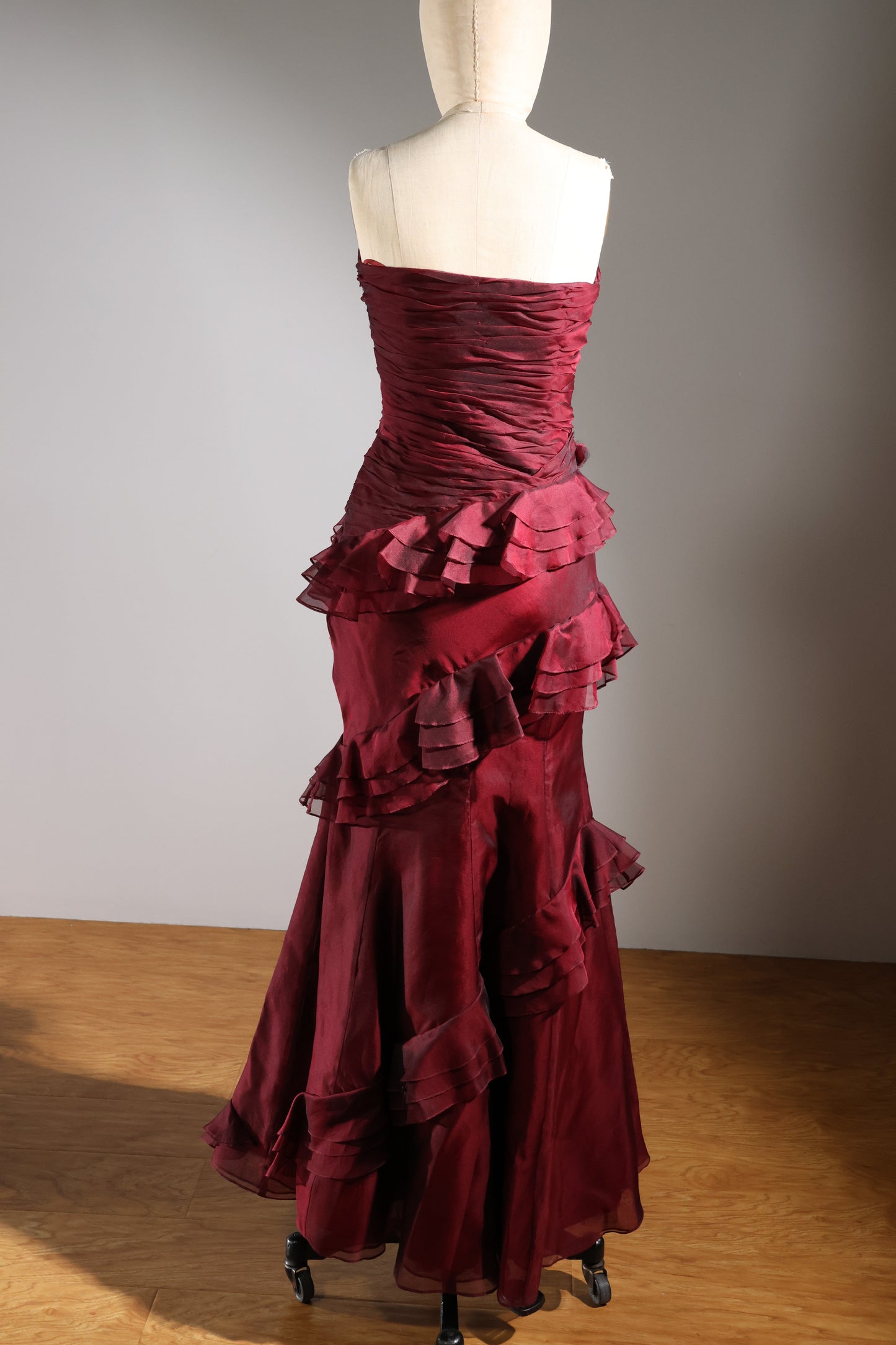 Eavis & Brown Assymetrical Dress - Burgundy