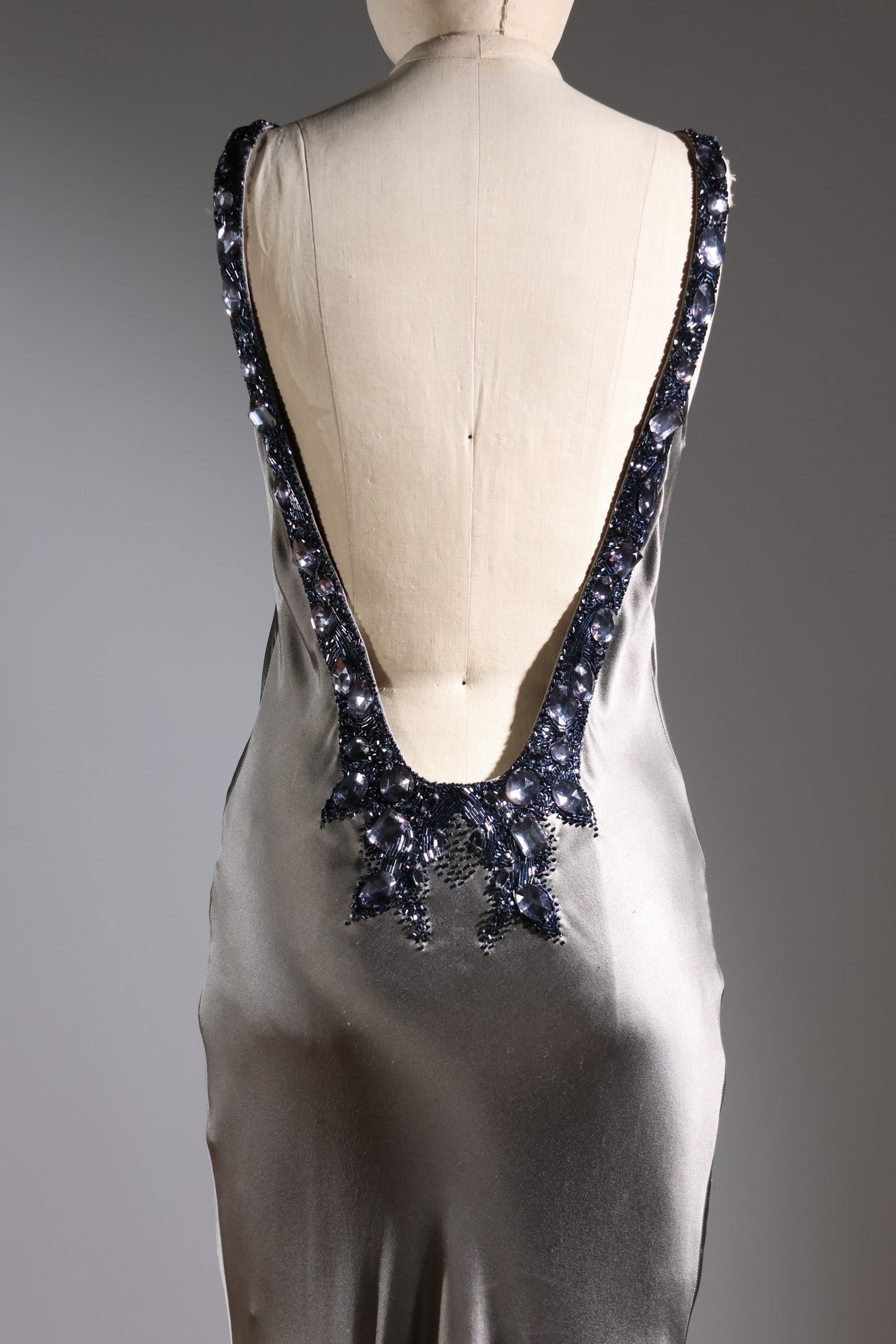Eavis & Brown Bling Godet Dress - Grey / Black