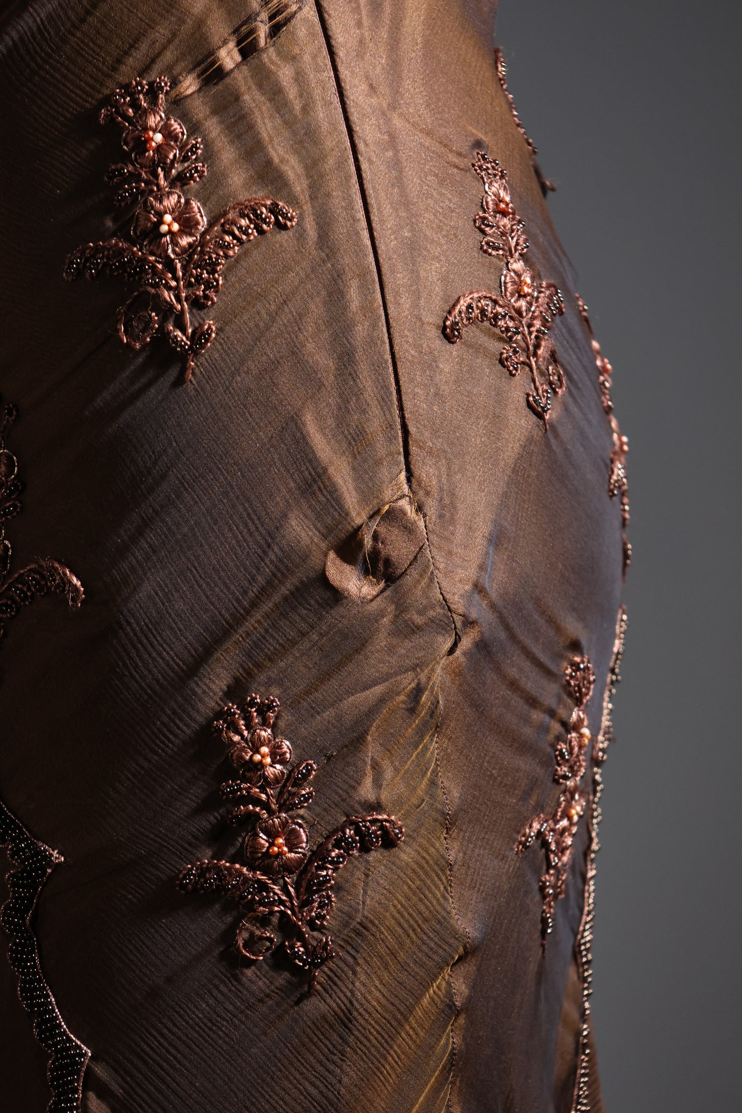 Eavis & Brown Scallop Dress - Bronze