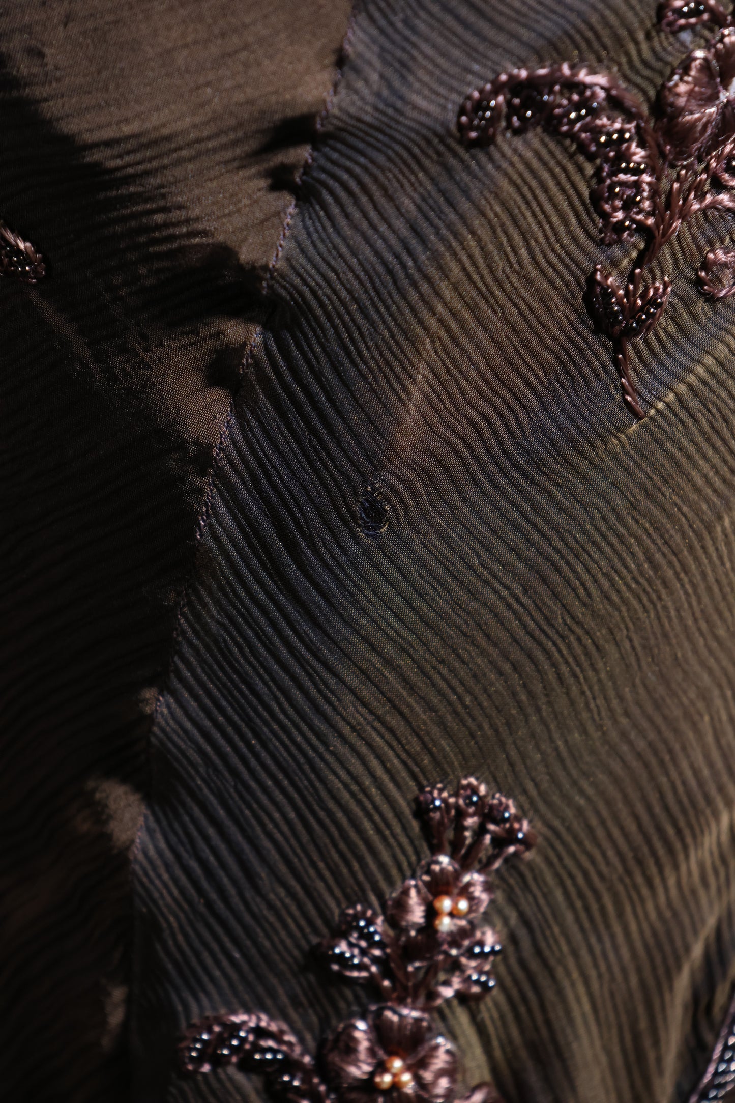 Eavis & Brown Scallop Dress - Bronze