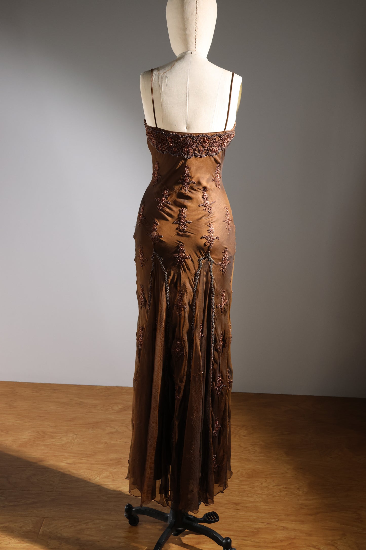 Eavis & Brown Scallop Dress - Bronze