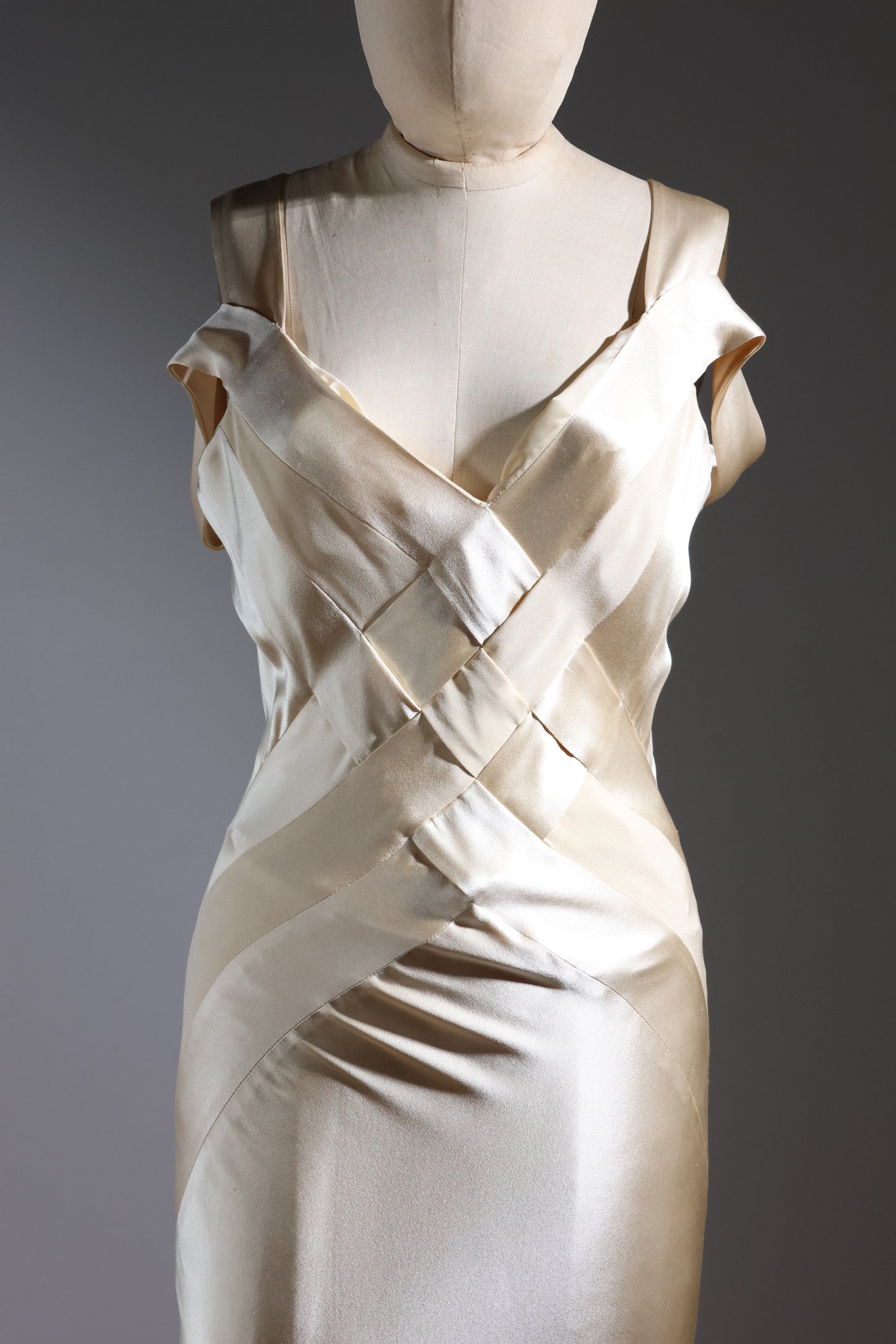 Eavis & Brown Criss-Cross Gown - Champagne