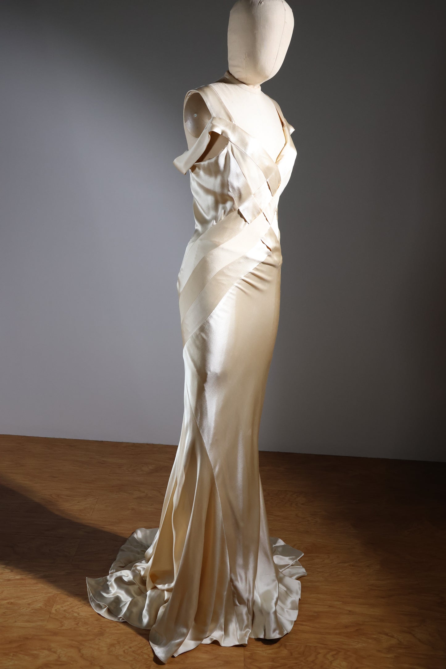 Eavis & Brown Criss-Cross Gown - Champagne