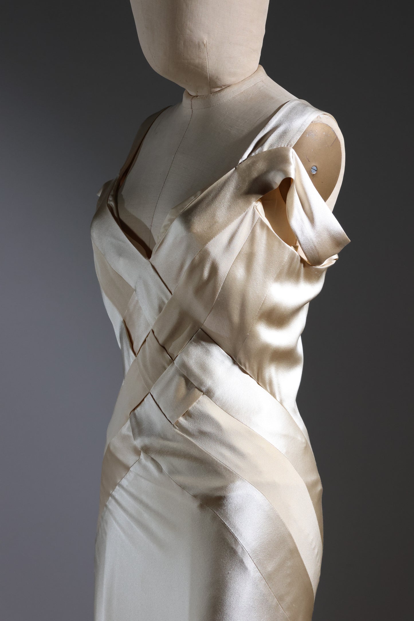 Eavis & Brown Criss-Cross Gown - Champagne