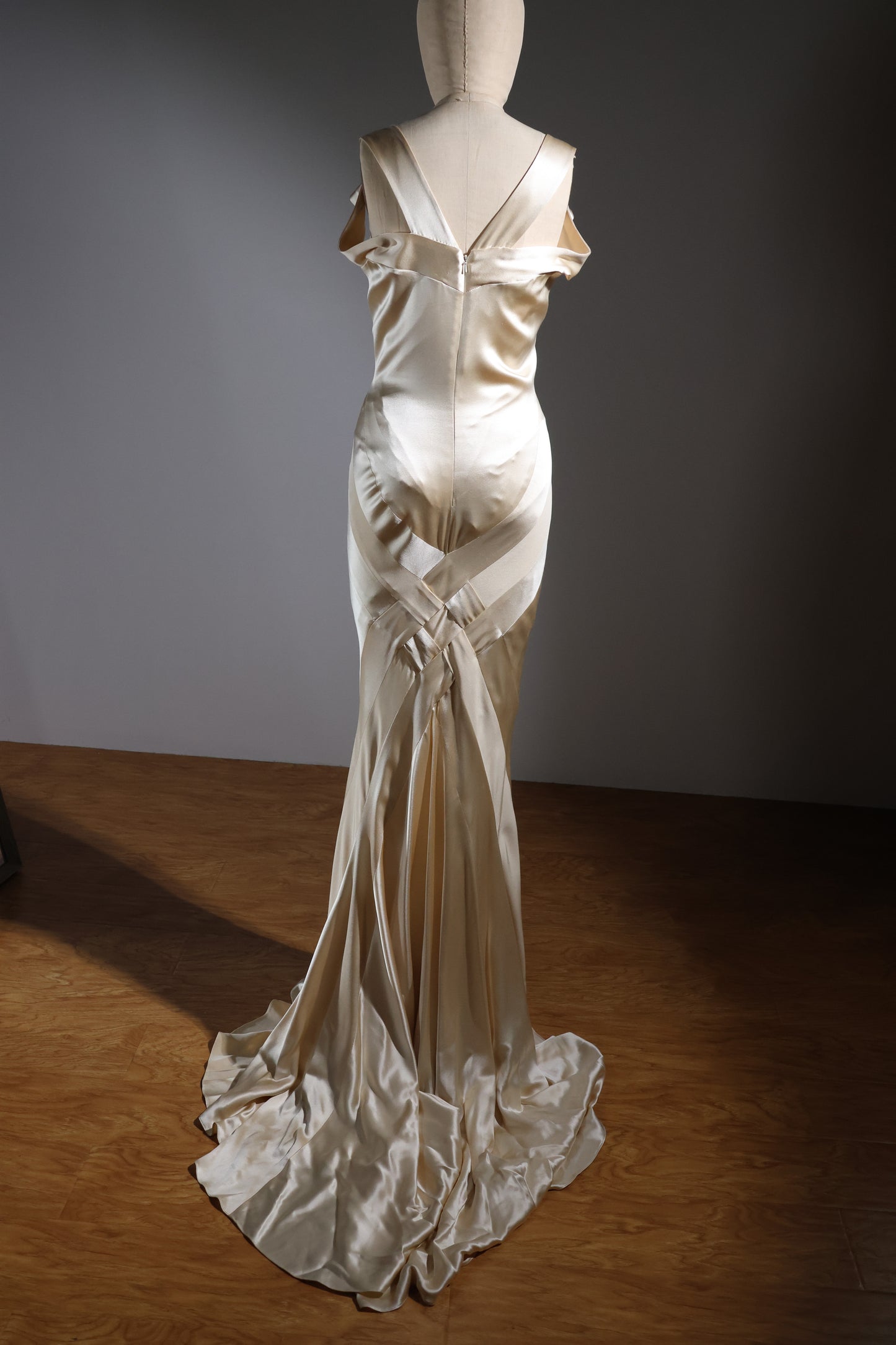 Eavis & Brown Criss-Cross Gown - Champagne