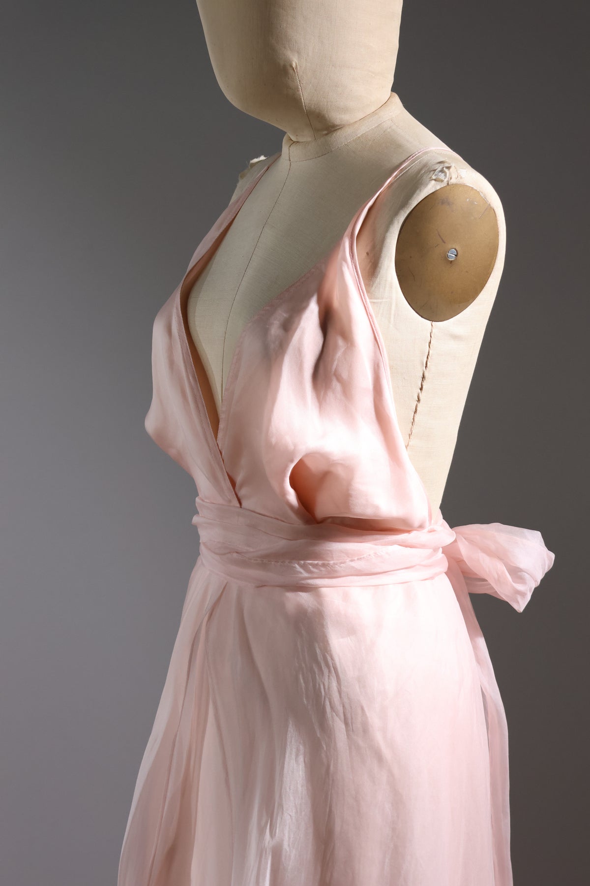 LES HABITUDES Lined Parson Dress — Pale Pink