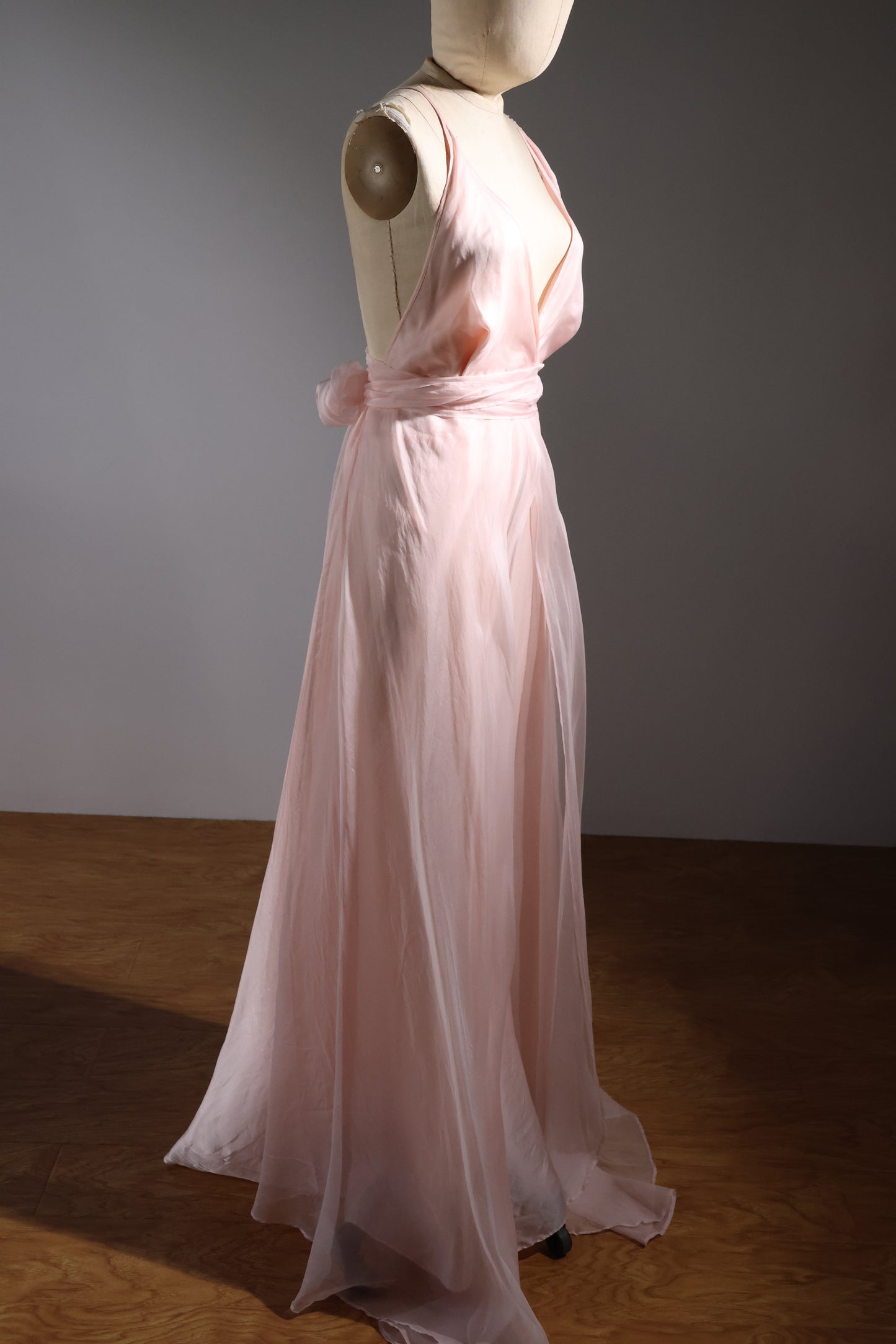 Les Habitudes Lined Parson Dress - Pale Pink
