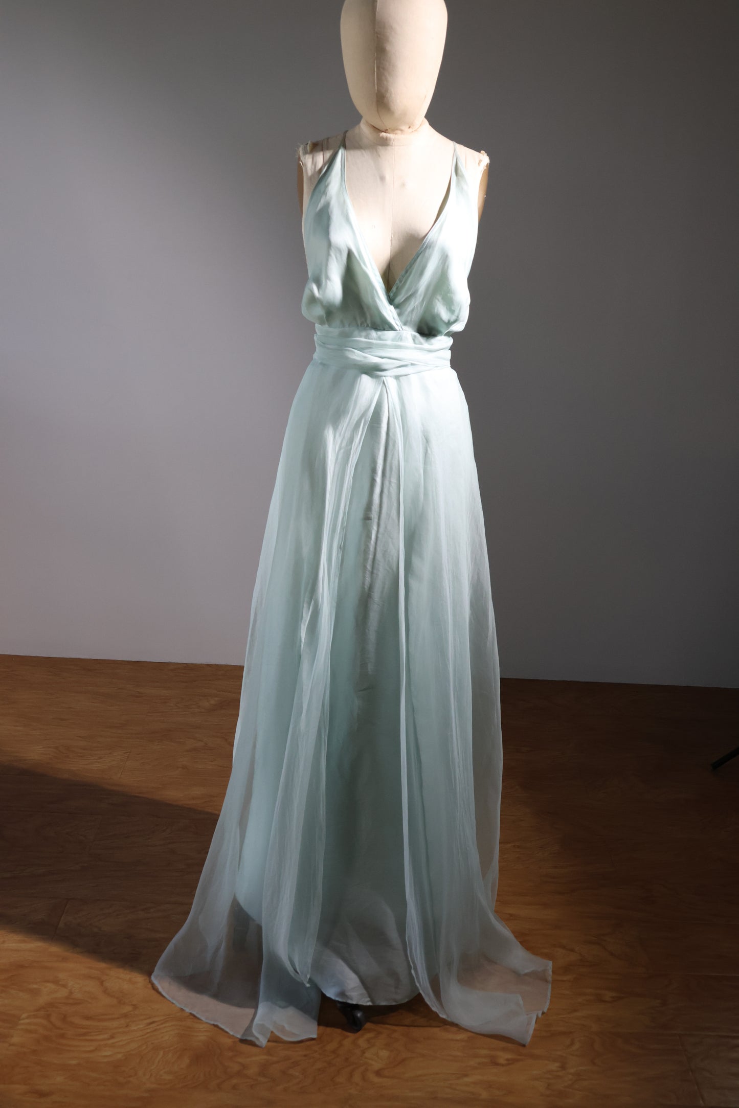 Les Habitudes Lined Parson Dress - Aqua