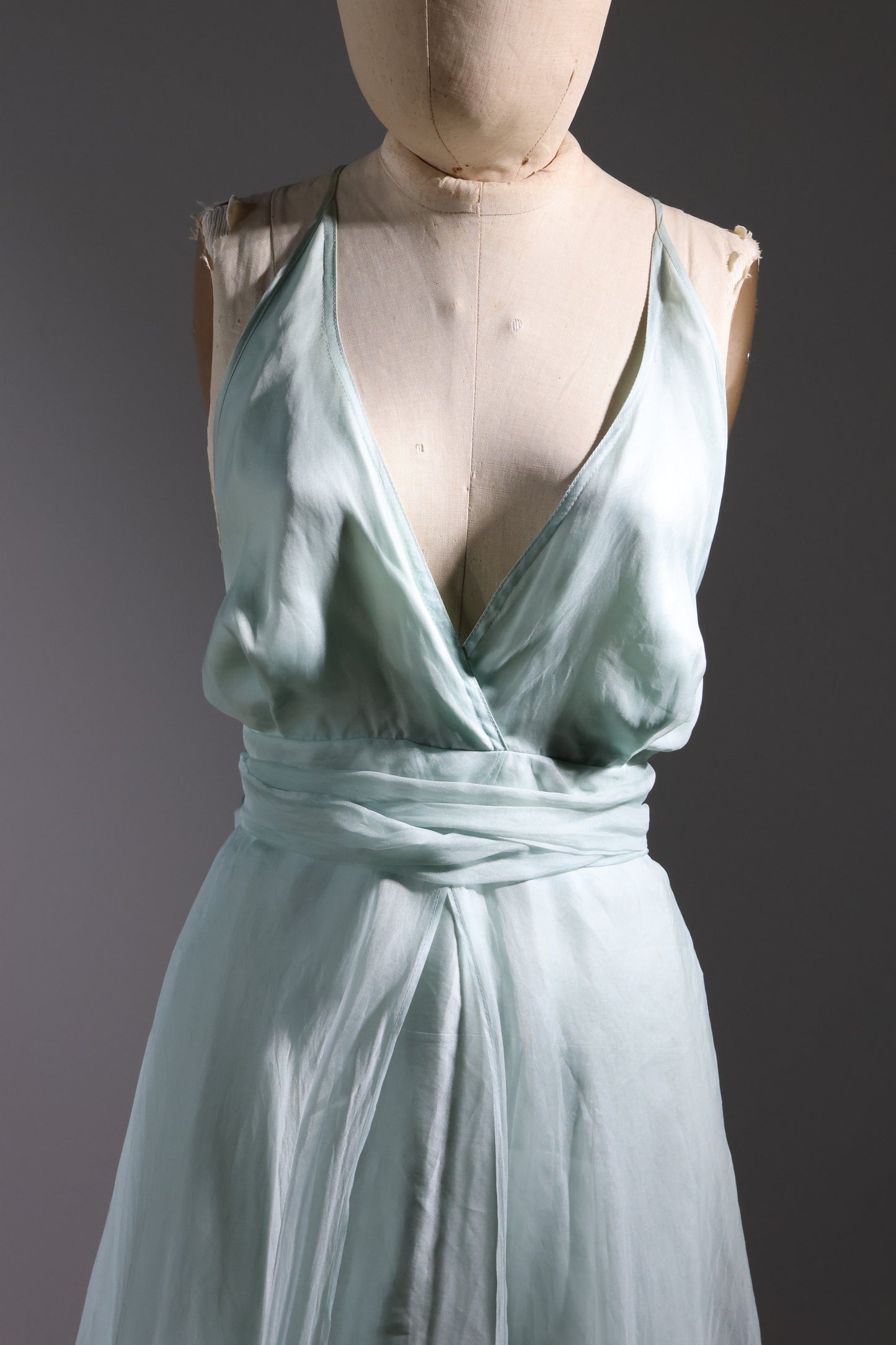 Les Habitudes Lined Parson Dress - Aqua