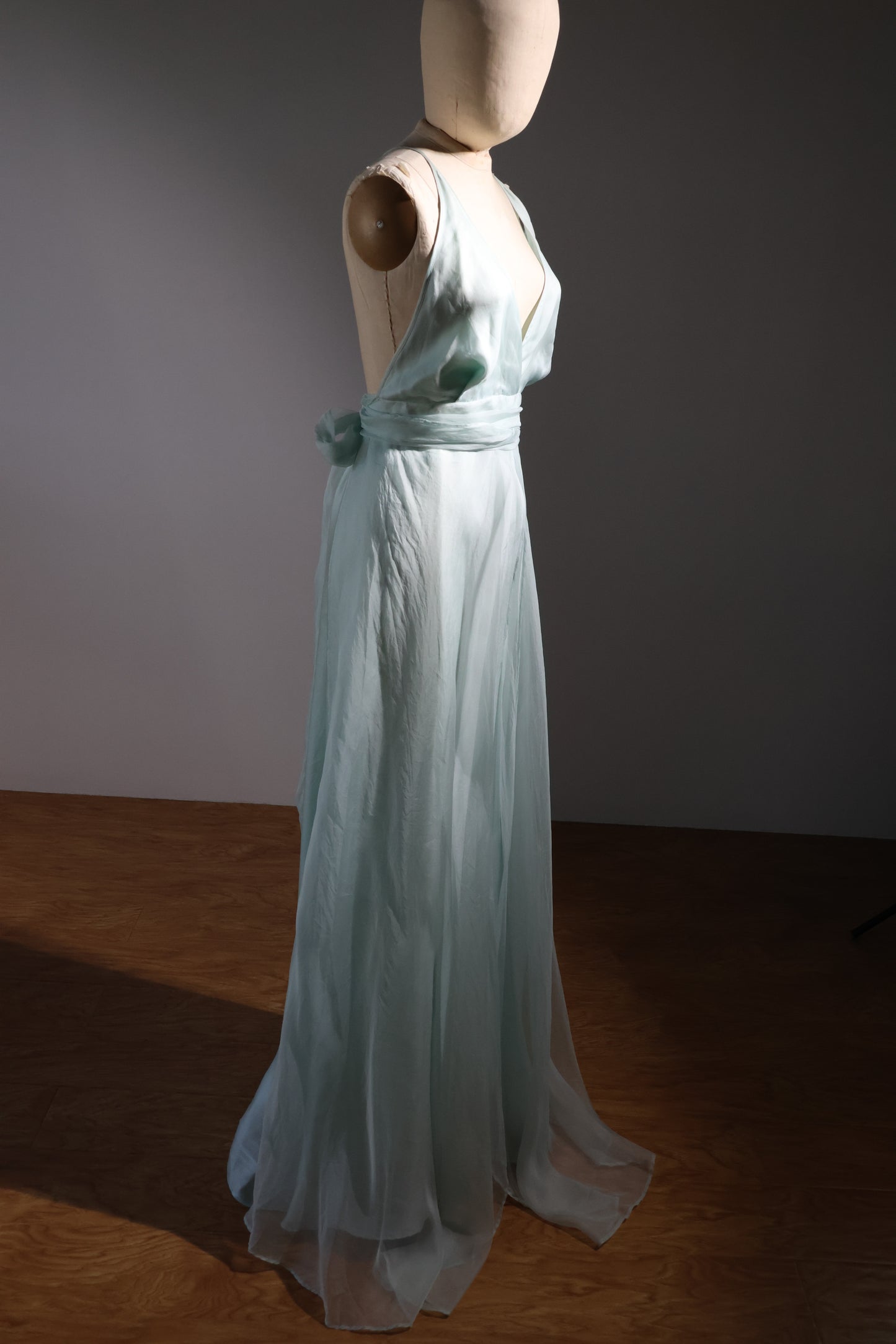 Les Habitudes Lined Parson Dress - Aqua