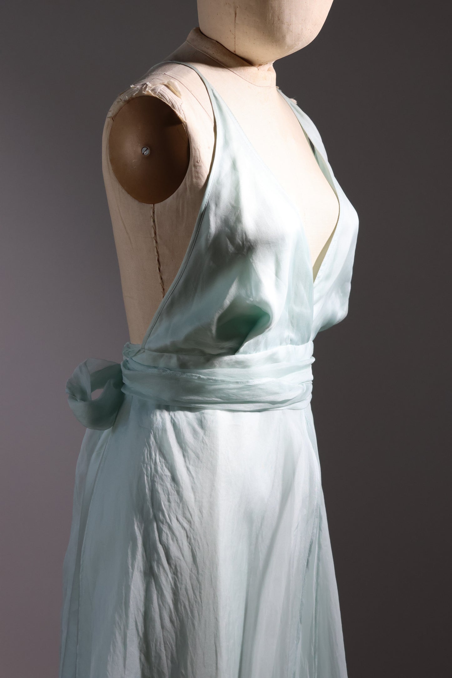 Les Habitudes Lined Parson Dress - Aqua