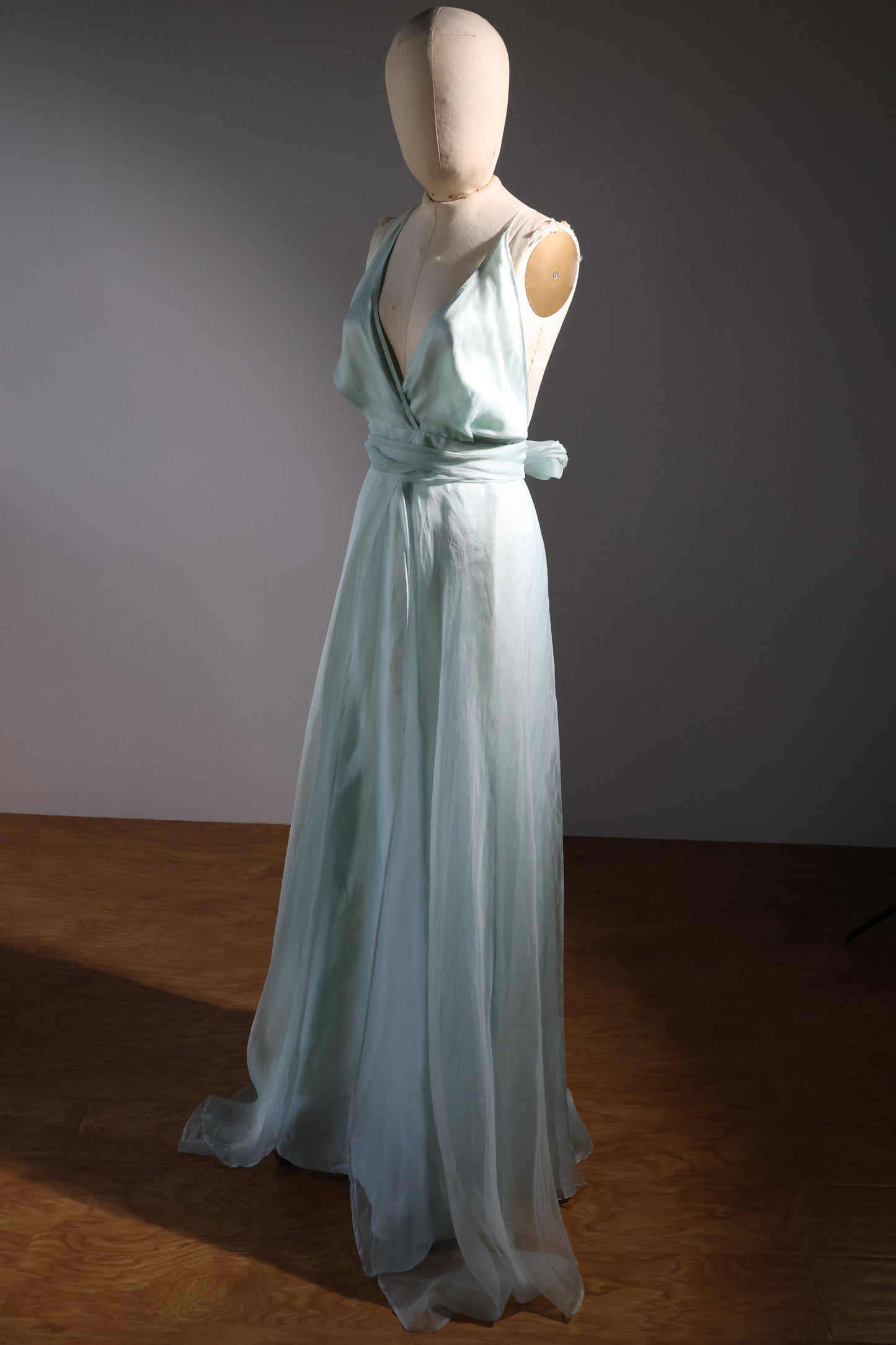 Les Habitudes Lined Parson Dress - Aqua