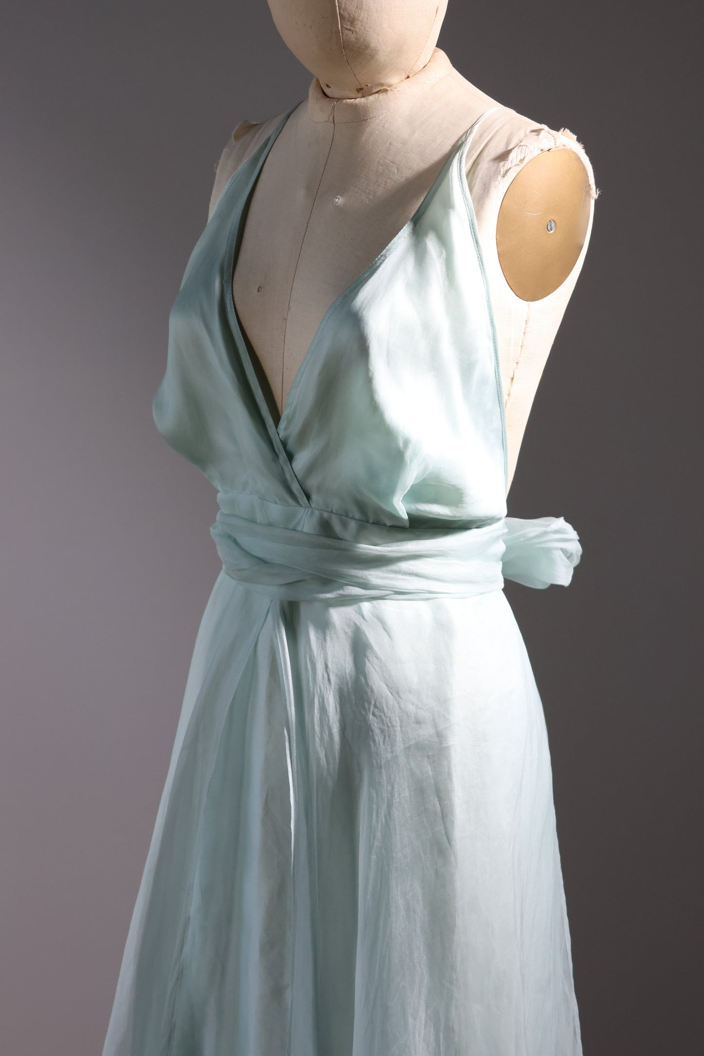 Les Habitudes Lined Parson Dress - Aqua