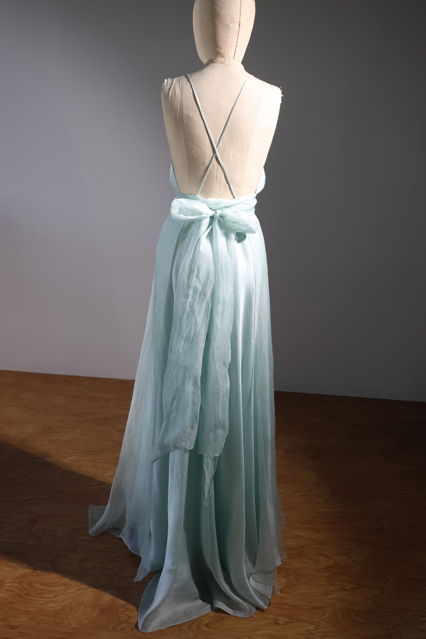 Les Habitudes Lined Parson Dress - Aqua