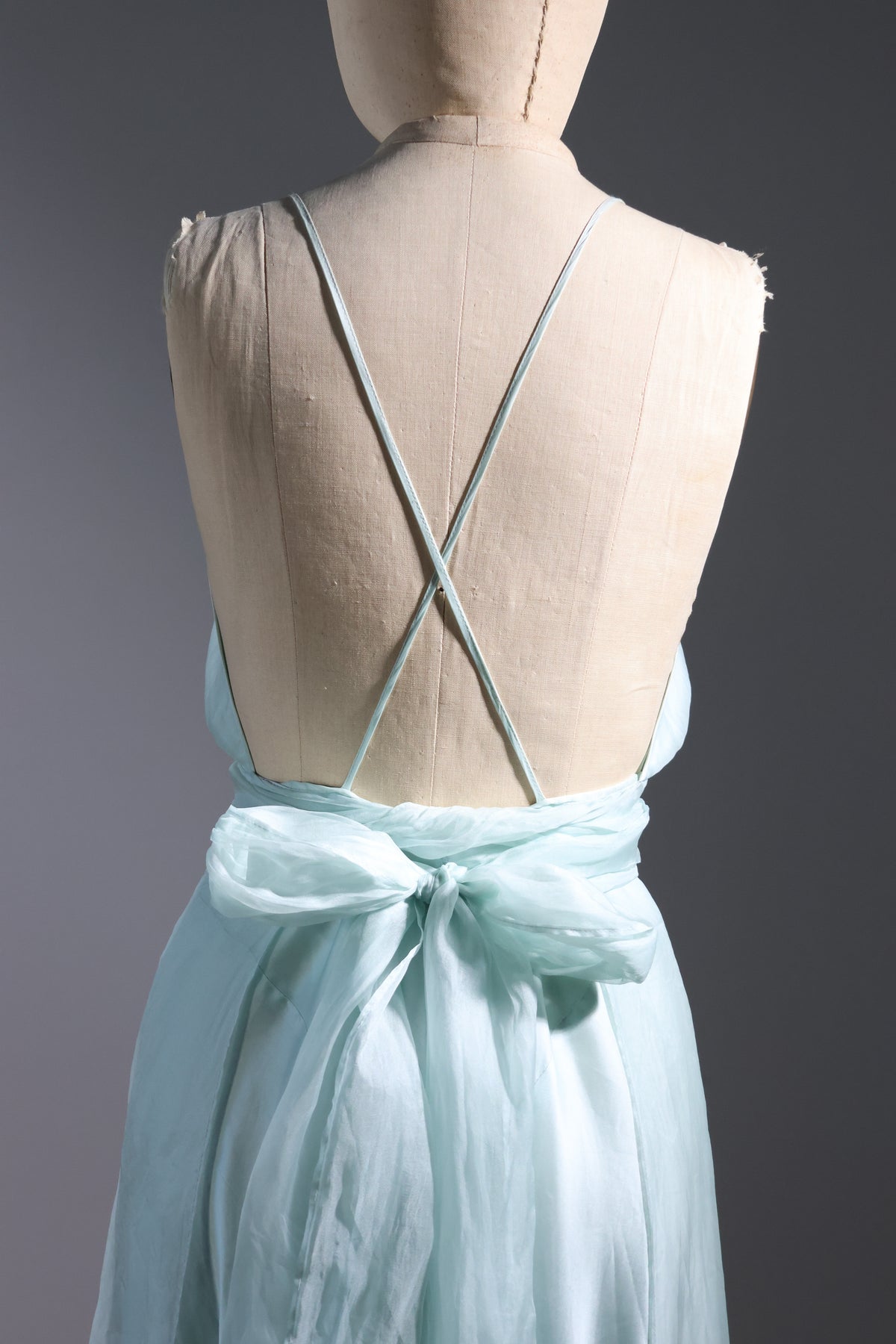 LES HABITUDES Lined Parson Dress — Aqua