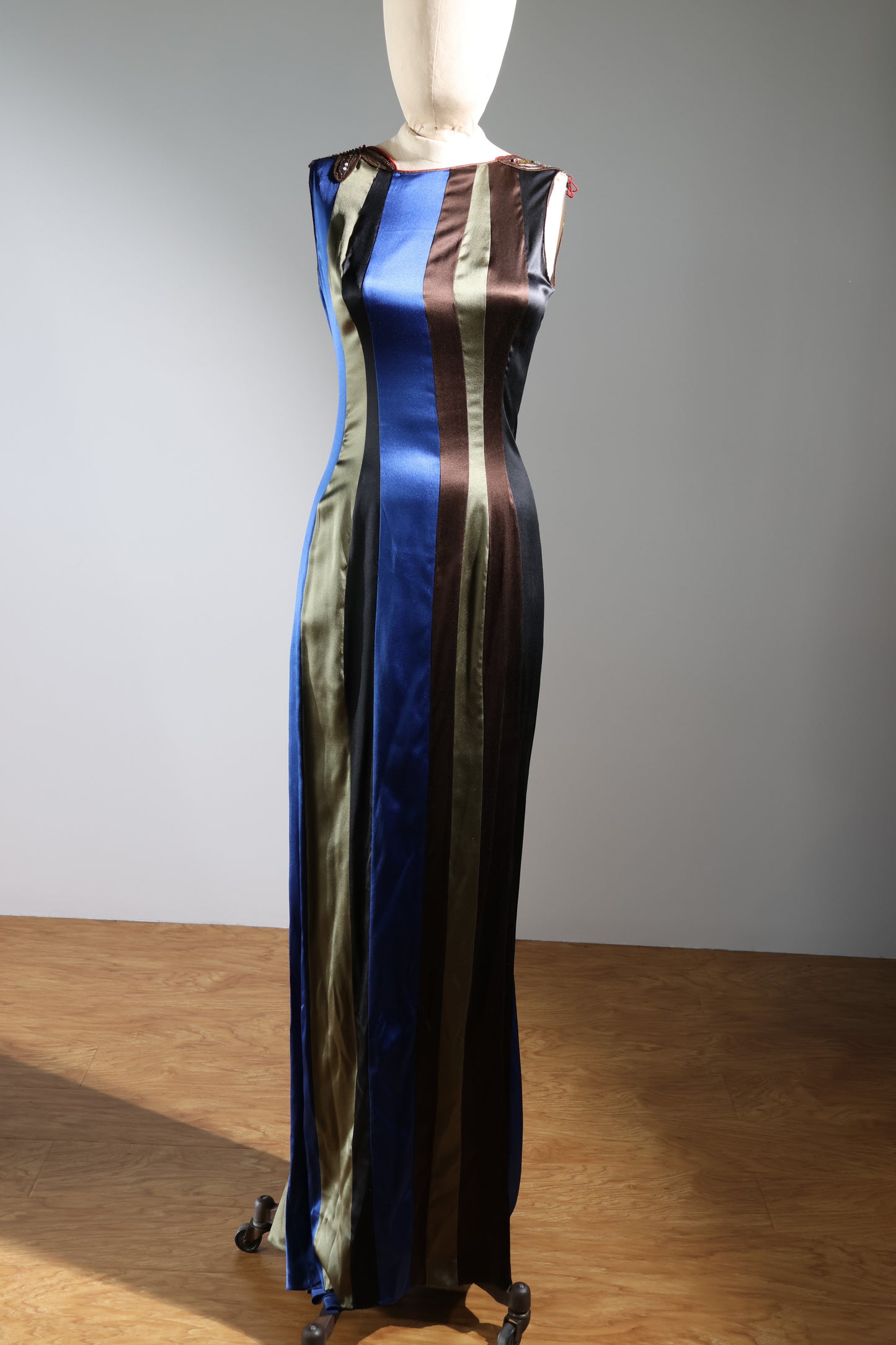 Foddis Lush Long Dress Satin - Olive Green / Brown / Blue / Black