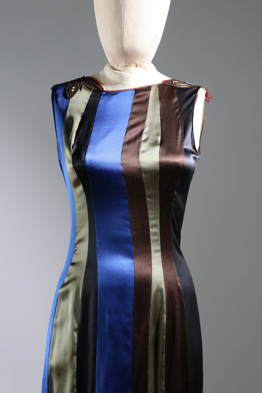 Foddis Lush Long Dress Satin - Olive Green / Brown / Blue / Black