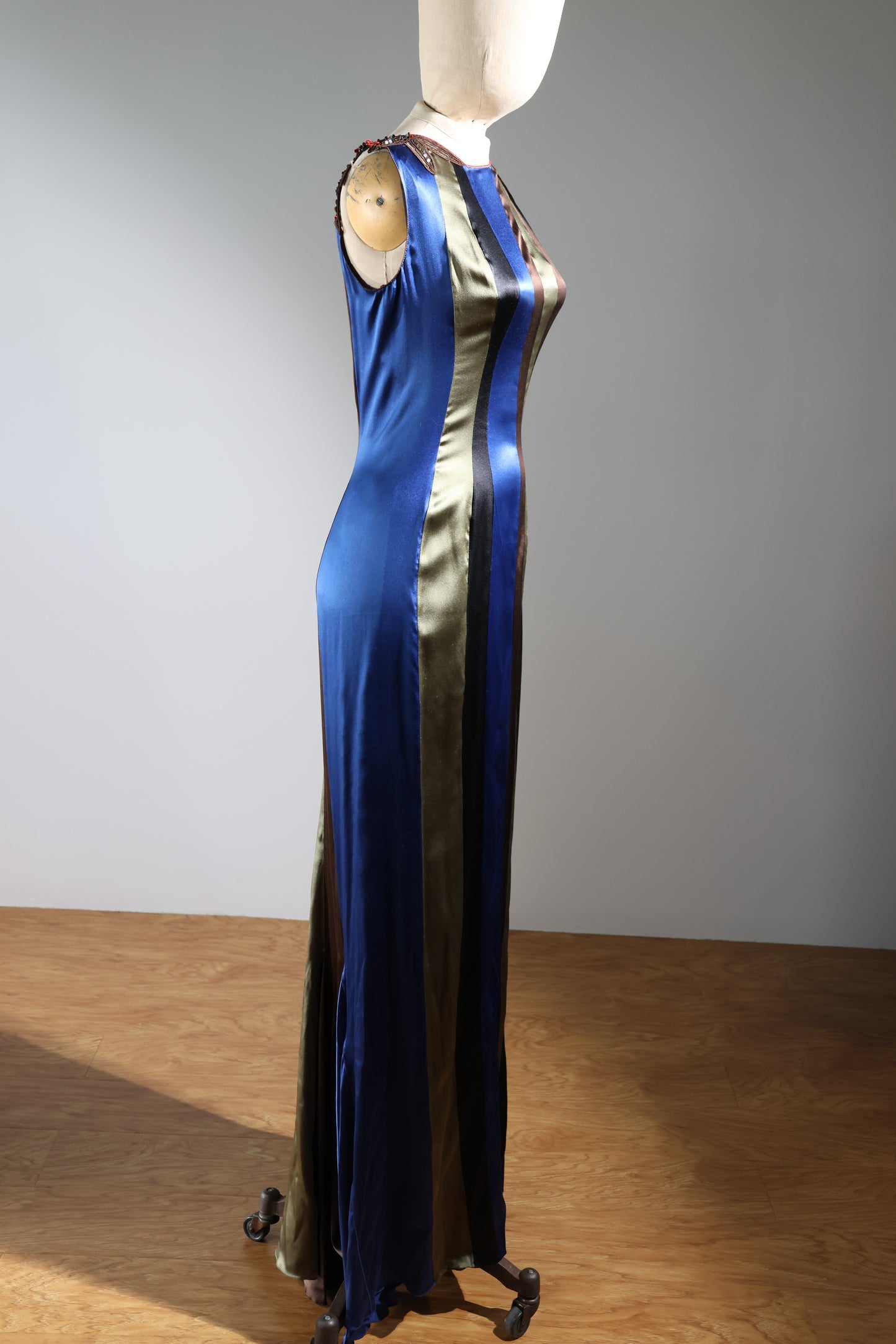 Foddis Lush Long Dress Satin - Olive Green / Brown / Blue / Black