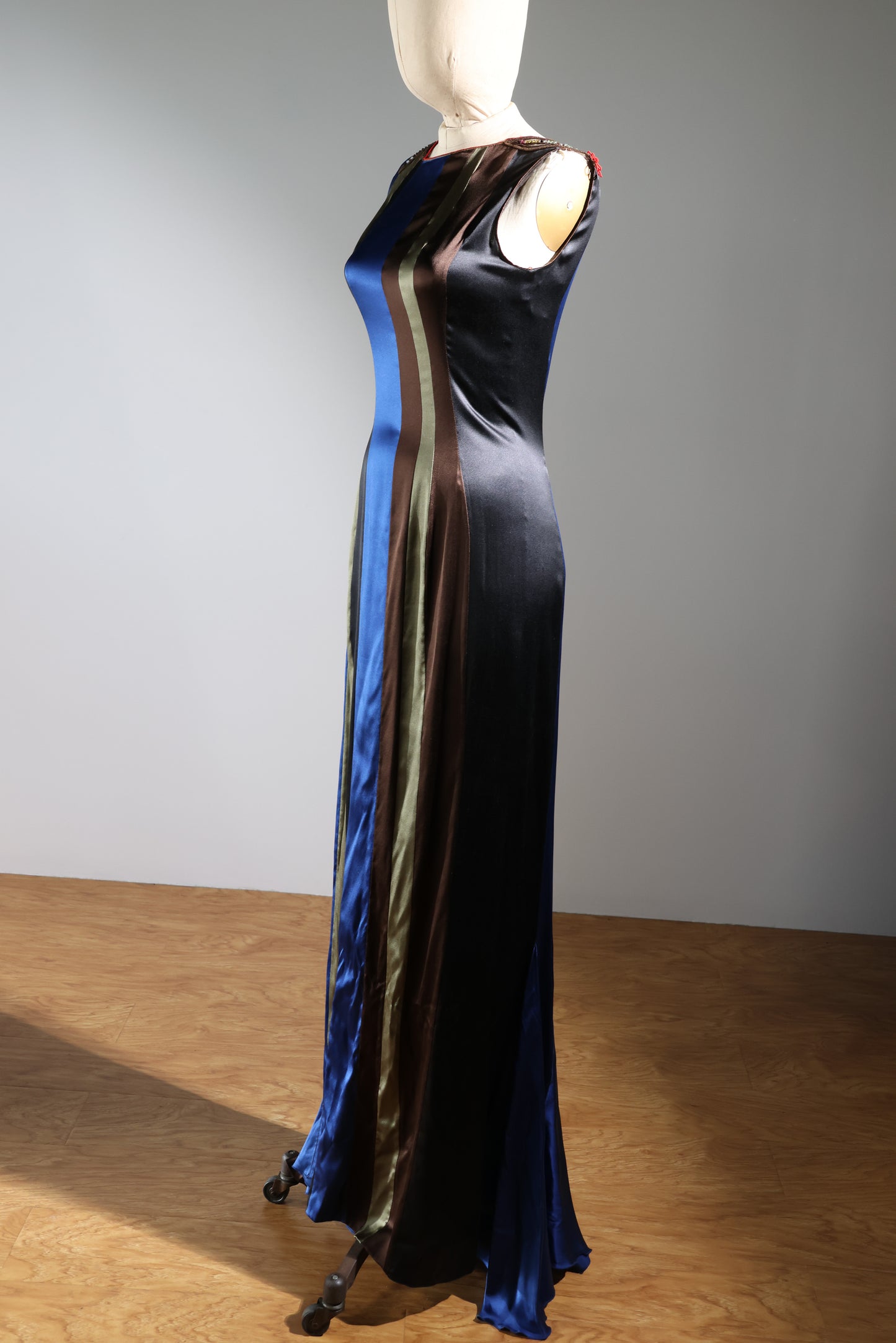 Foddis Lush Long Dress Satin - Olive Green / Brown / Blue / Black