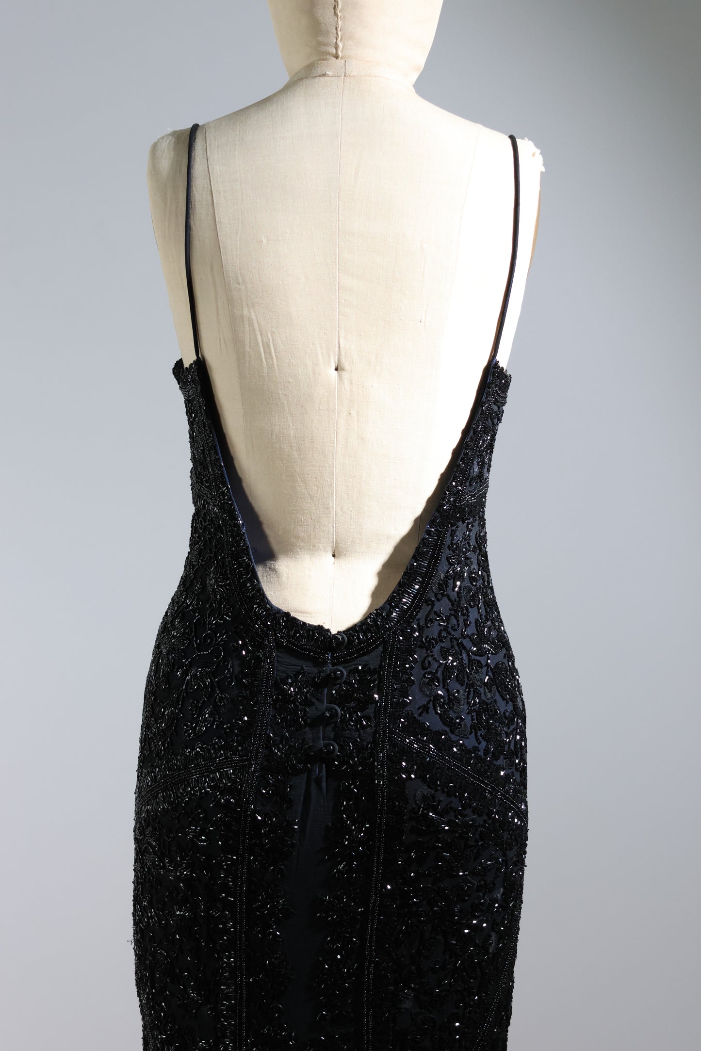 Eavis & Brown Striped Beaded Long Dress 99 - Black / Navy
