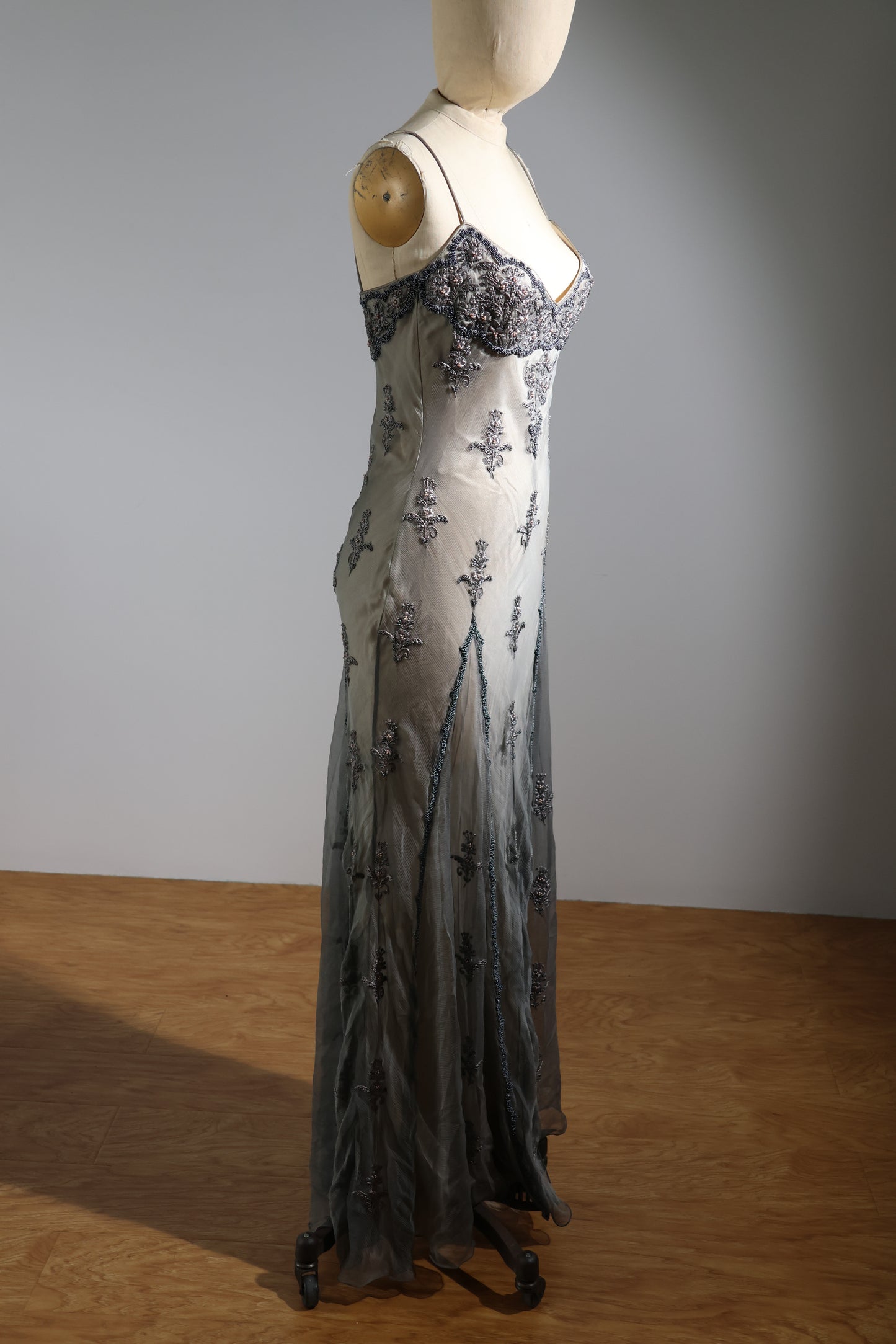 Eavis & Brown Beaded Dress 155 - Grey