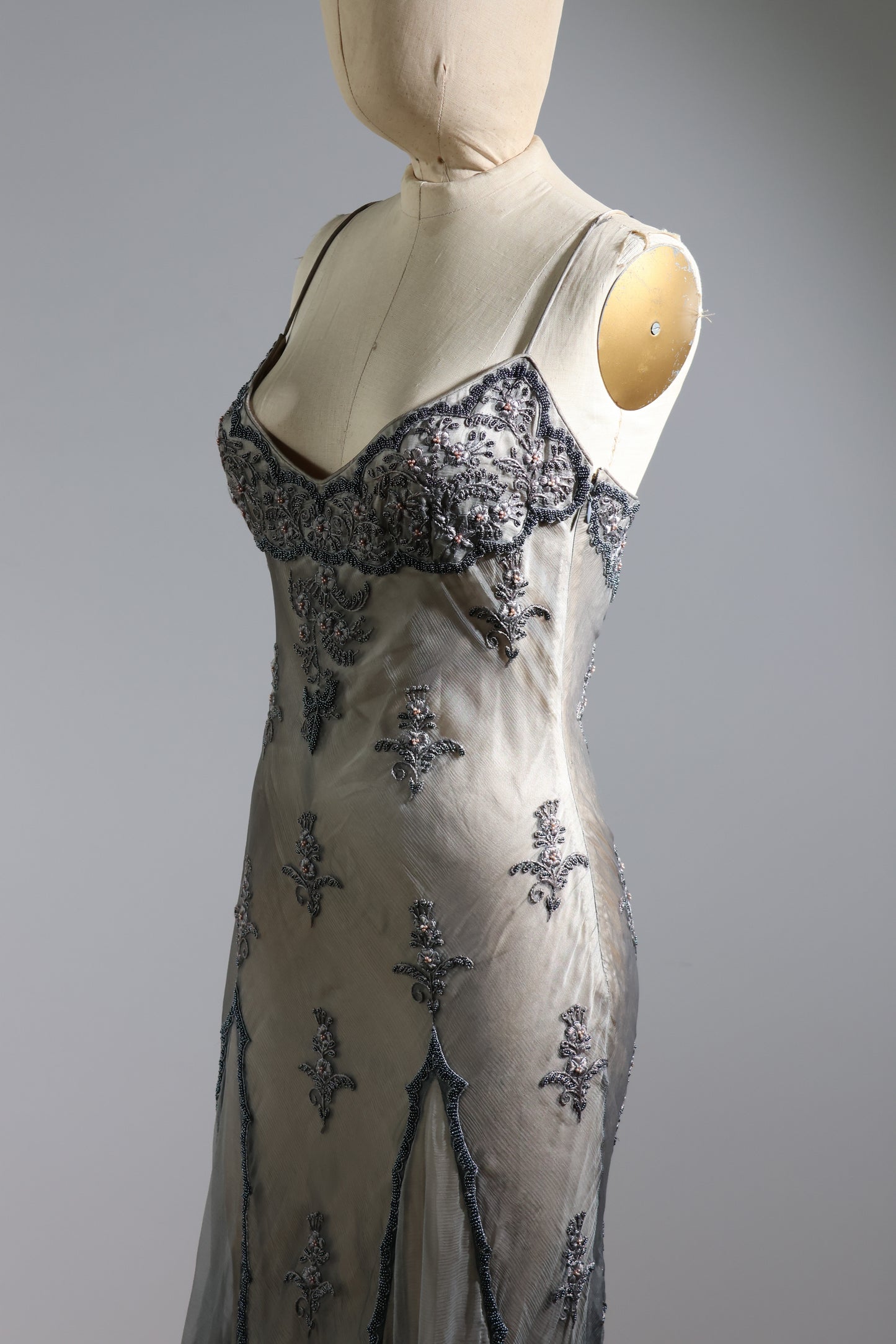 Eavis & Brown Beaded Dress 155 - Grey