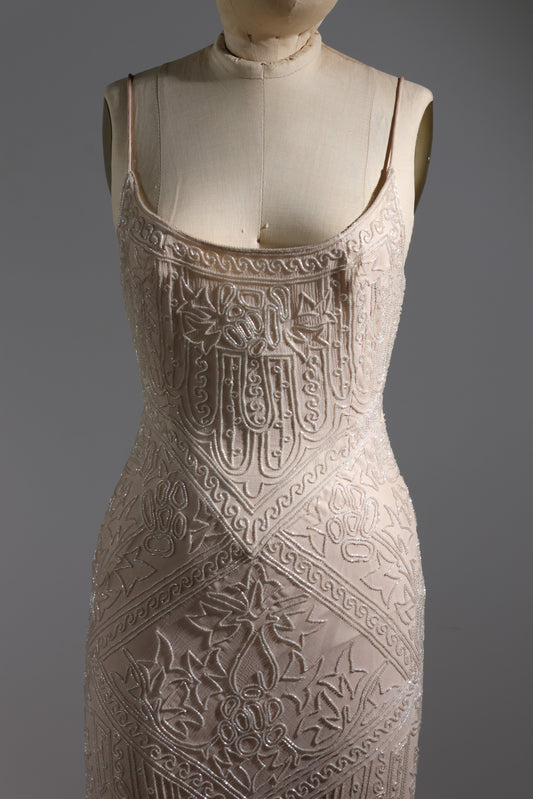 Eavis & Brown Trellis Long Dress - Violet / Crystal / Ivory