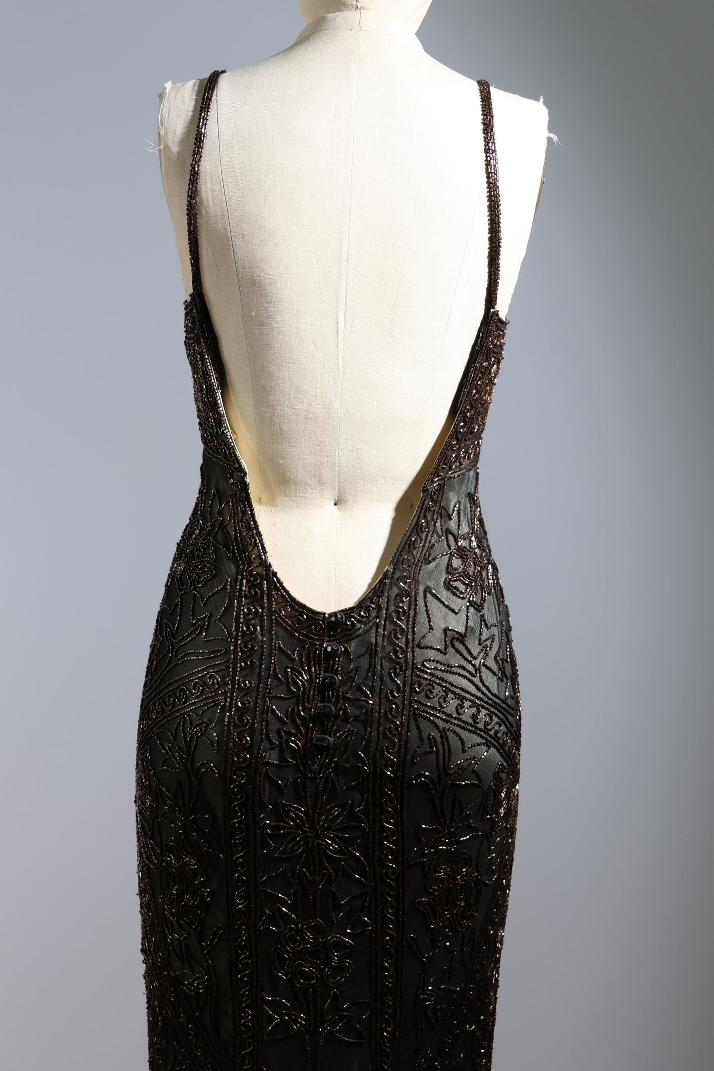 Eavis & Brown Trellis Long Dress 71 - Black / Bronze / Gold