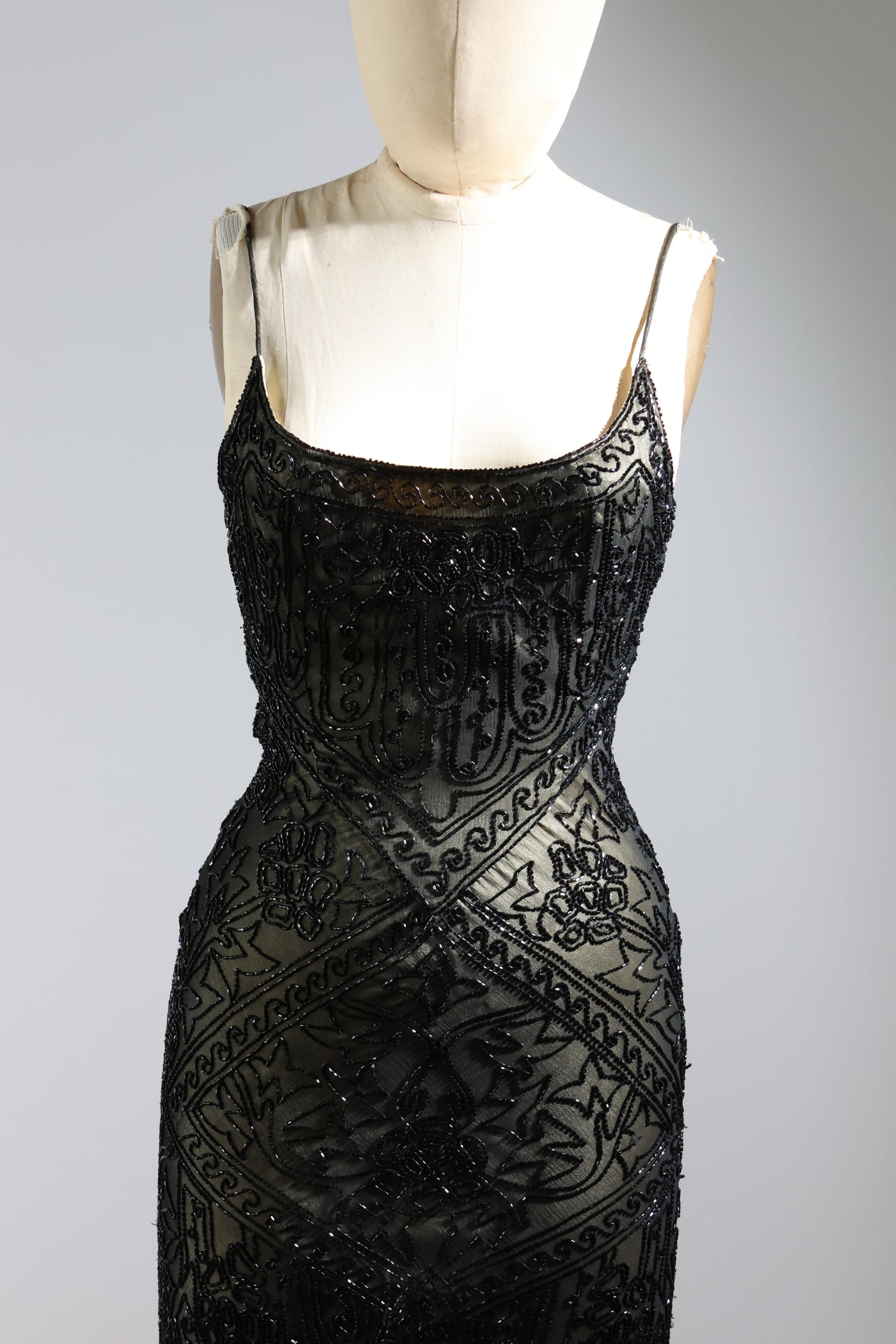 Eavis & Brown Trellis Long Dress 71 - Black / Light Gold