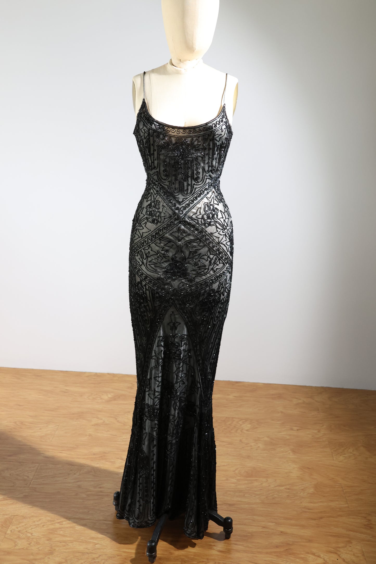 Eavis & Brown Trellis Long Dress 71 - Black / Ivory