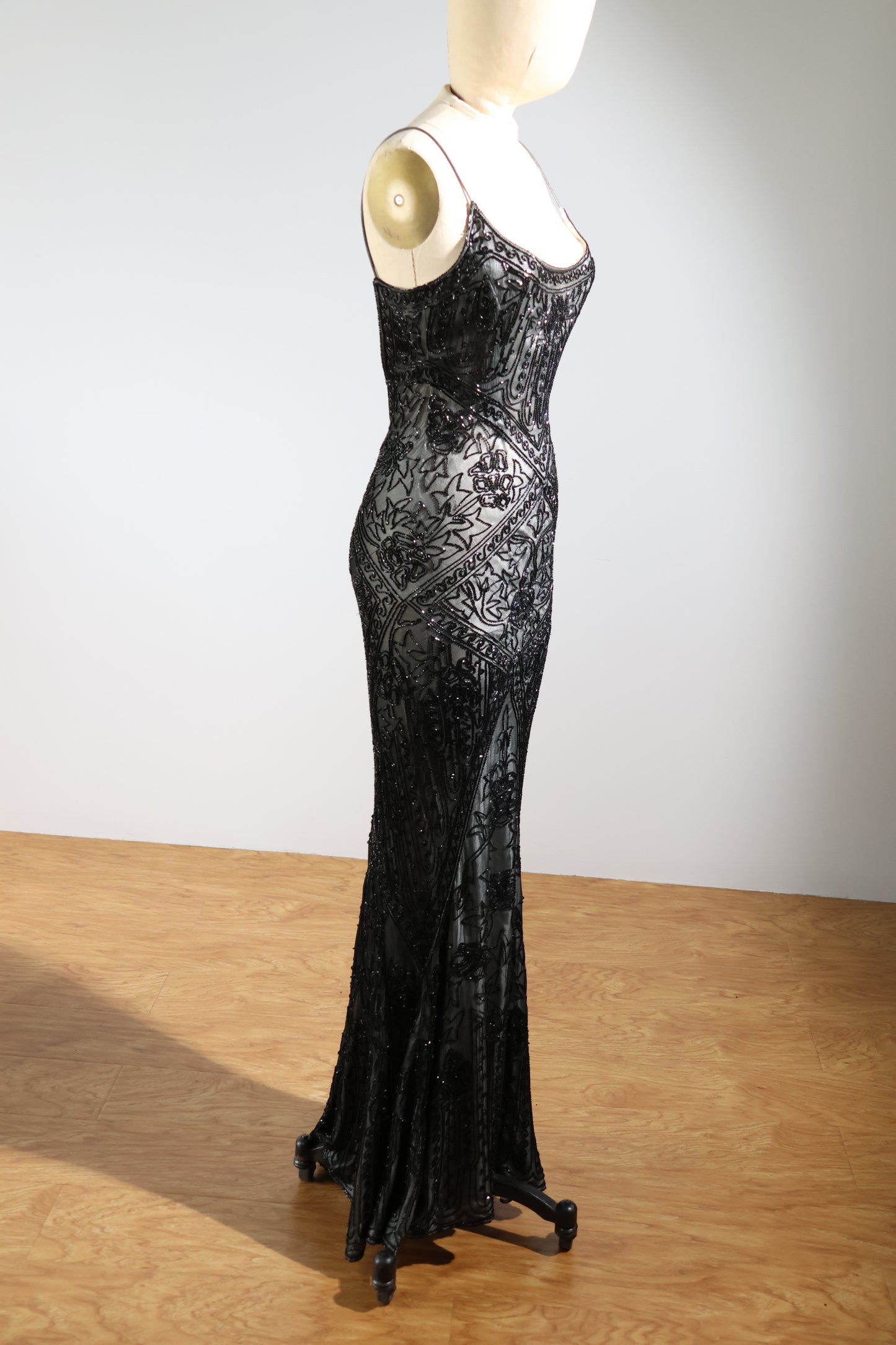 Eavis & Brown Trellis Long Dress 71 - Black / Ivory