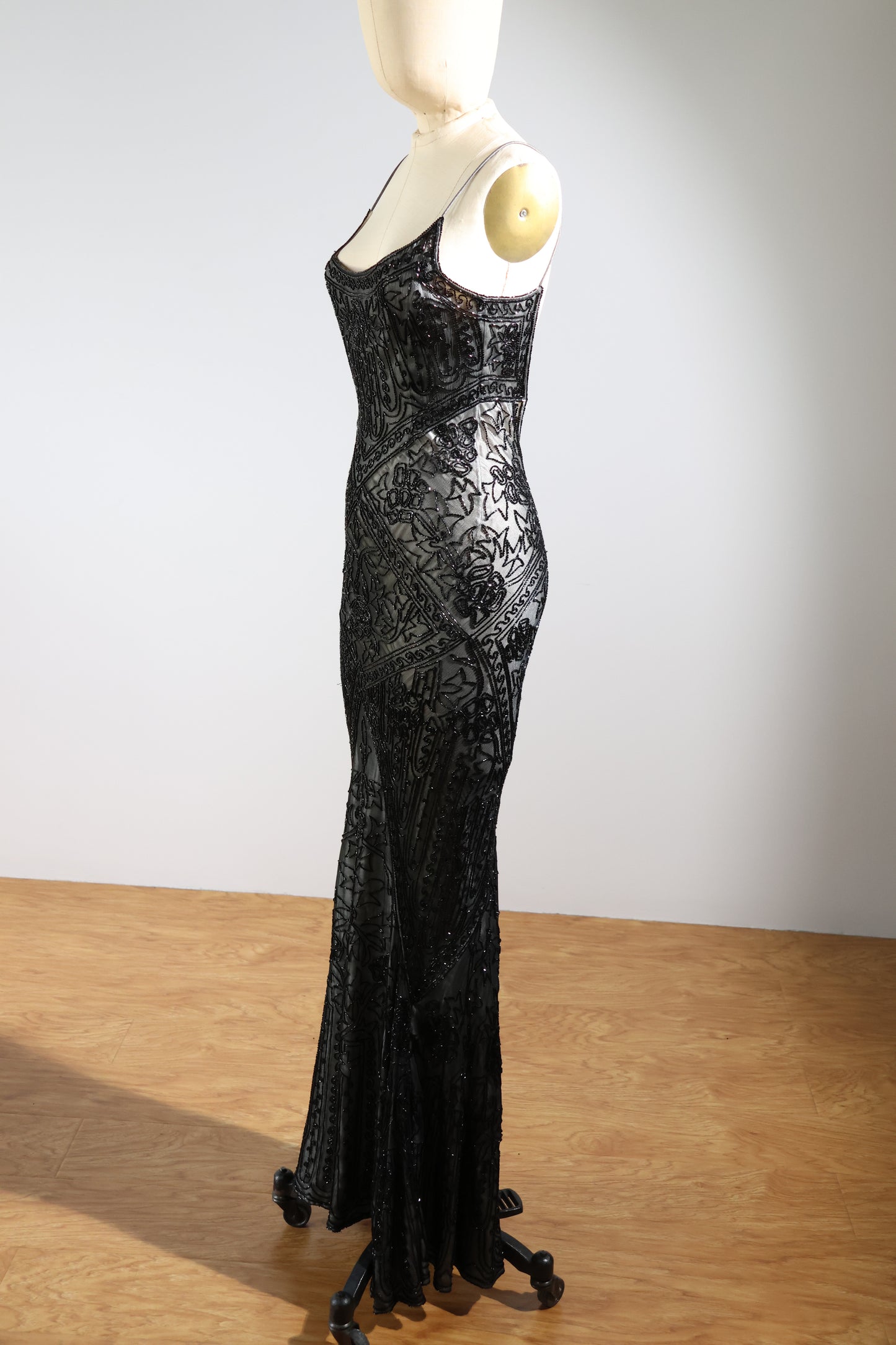 Eavis & Brown Trellis Long Dress 71 - Black / Ivory