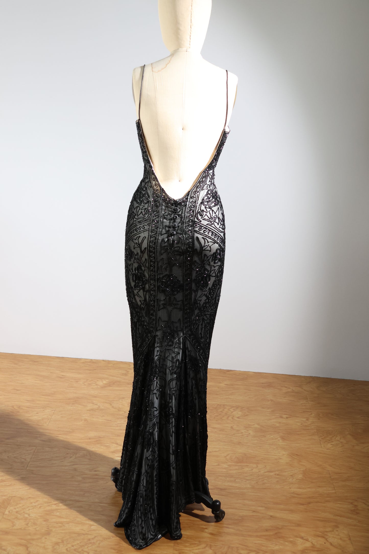 Eavis & Brown Trellis Long Dress 71 - Black / Ivory
