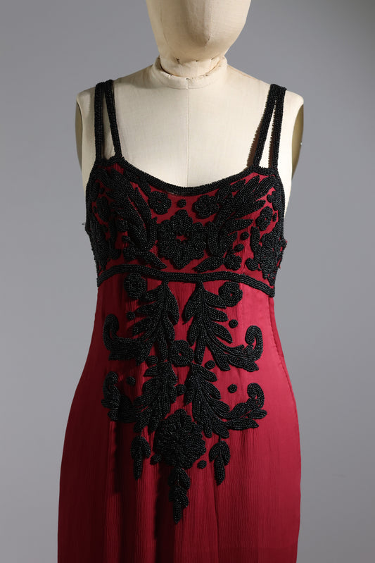 Eavis & Brown Dress 48 - Burgundy / Black