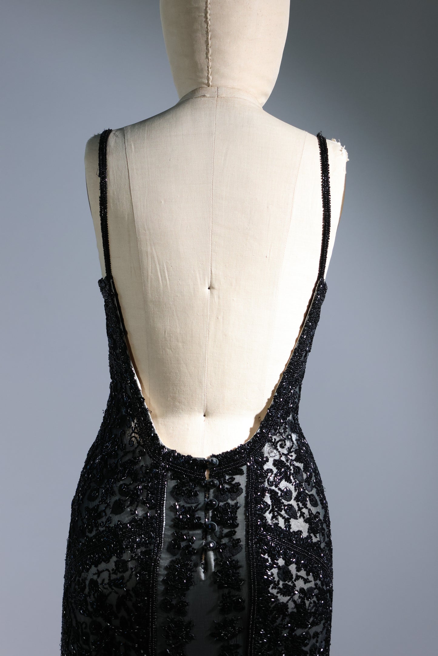 Eavis & Brown Striped Beaded Long Dress 99 - Black / Ivory
