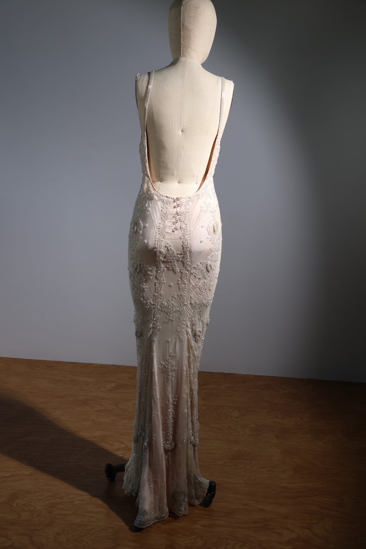 LES HABITUDES Beaded Pattern Dress 126 — Pink