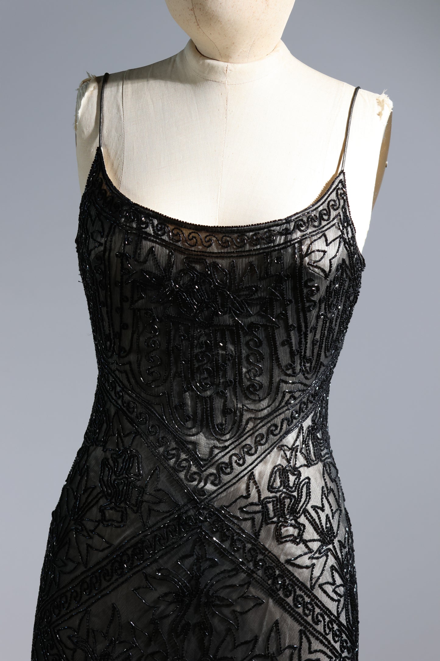 Eavis & Brown Trellis Long Dress 71 - Black / Pale Pink