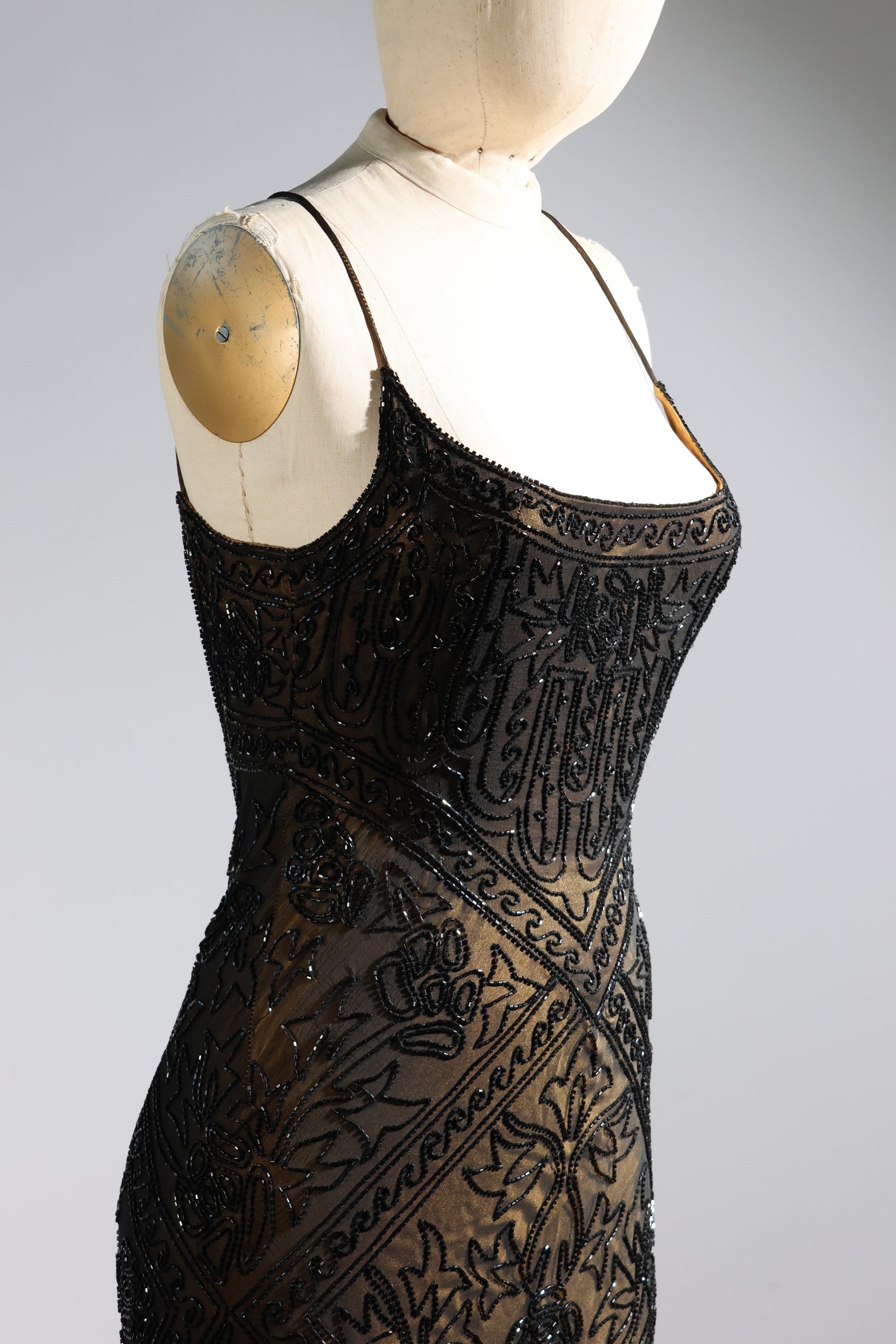 Eavis & Brown Trellis Long Dress 71 - Black / Gold