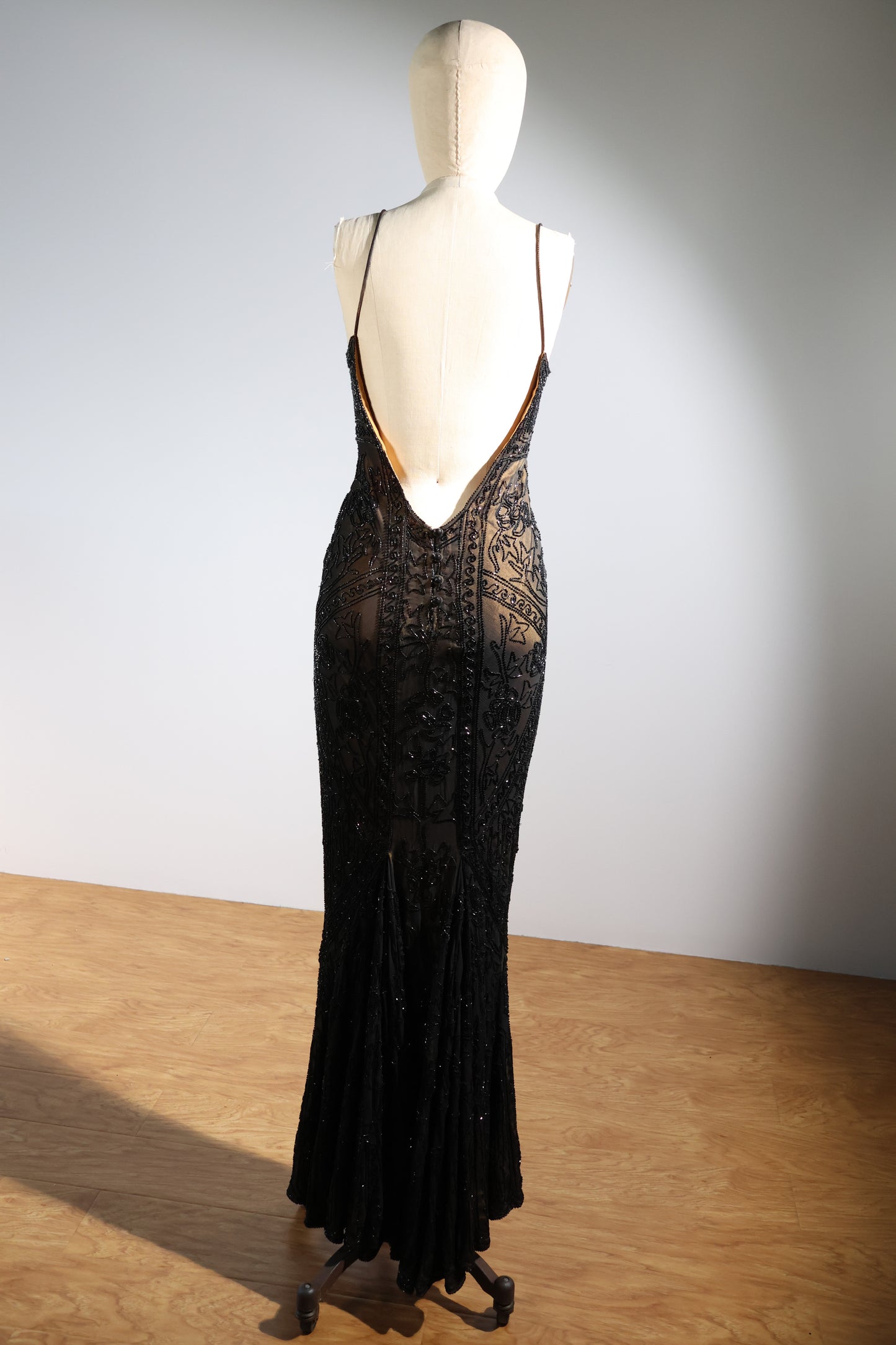 Eavis & Brown Trellis Long Dress 71 - Black / Gold