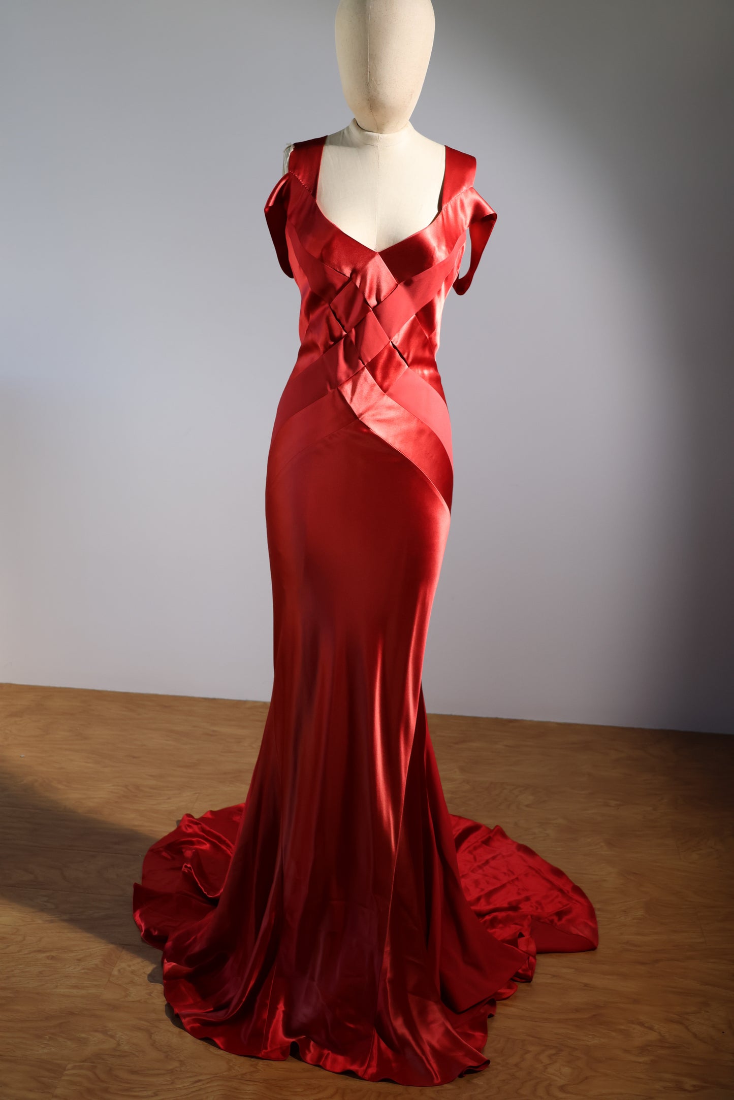 Bellville Sassoon Silk Satin Criss-Cross - Red
