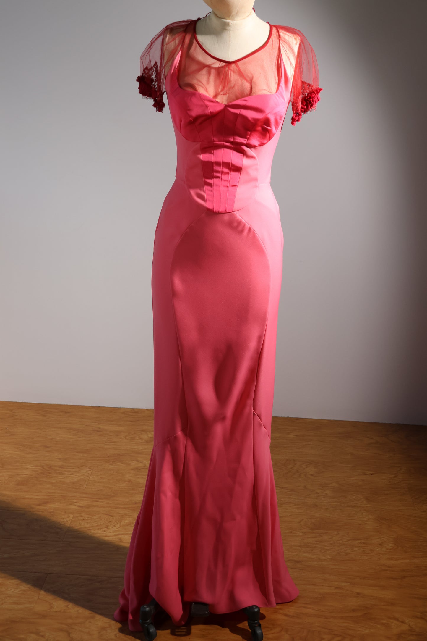 Foddis Ispahan Long Silk Dress - Pink