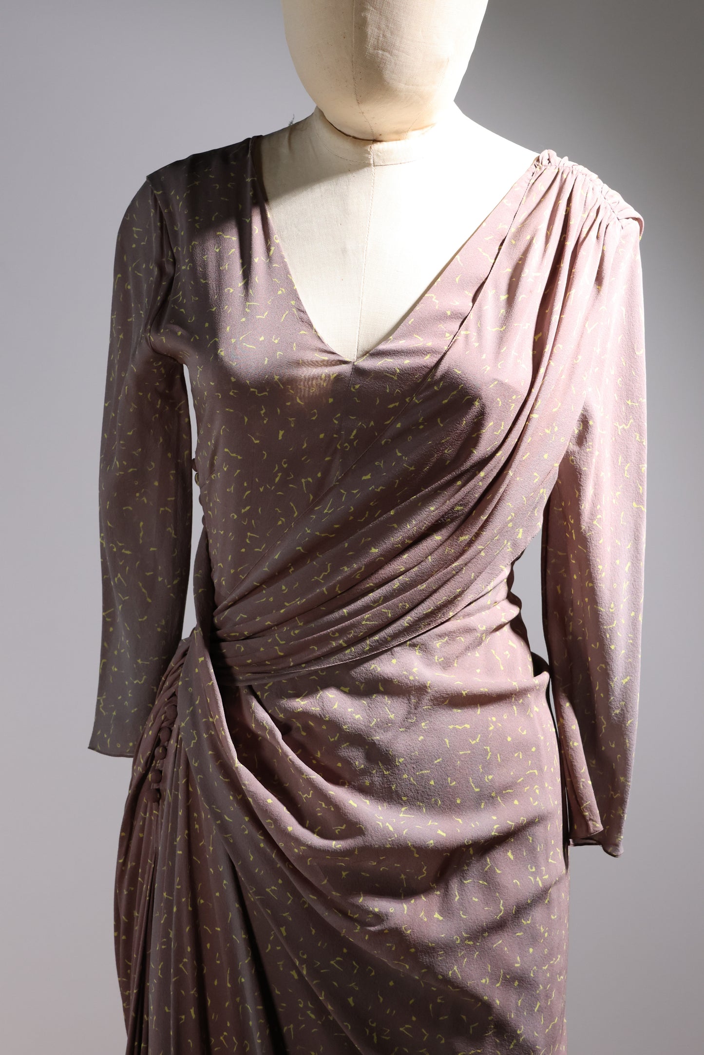 Cortana Holi Long Silk Dress - Holi Print
